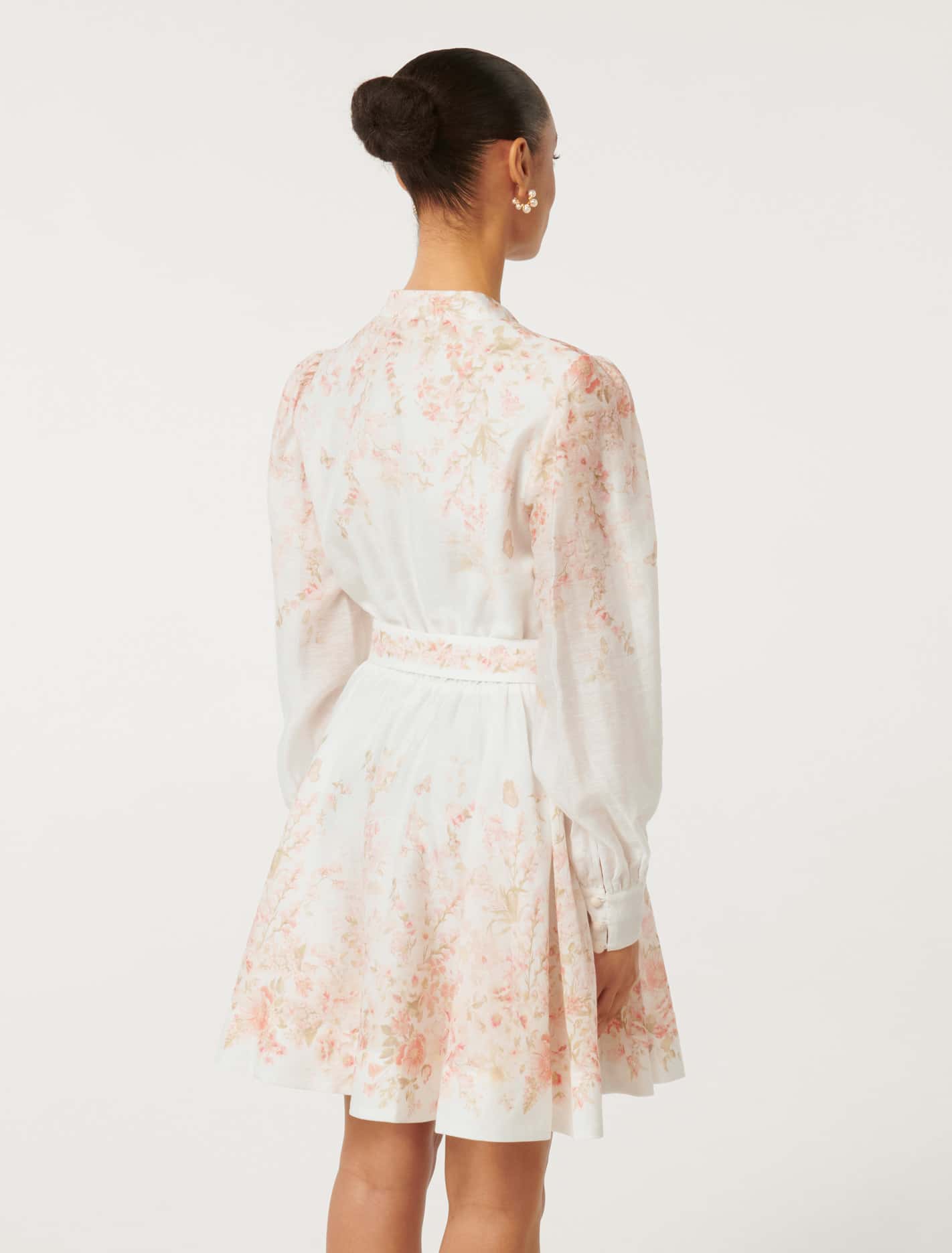 Anastasia Petite Printed Skater Mini Coral Oxley Floral