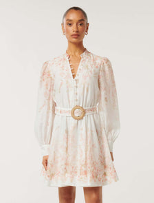 Anastasia Petite Printed Skater Mini Coral Oxley Floral