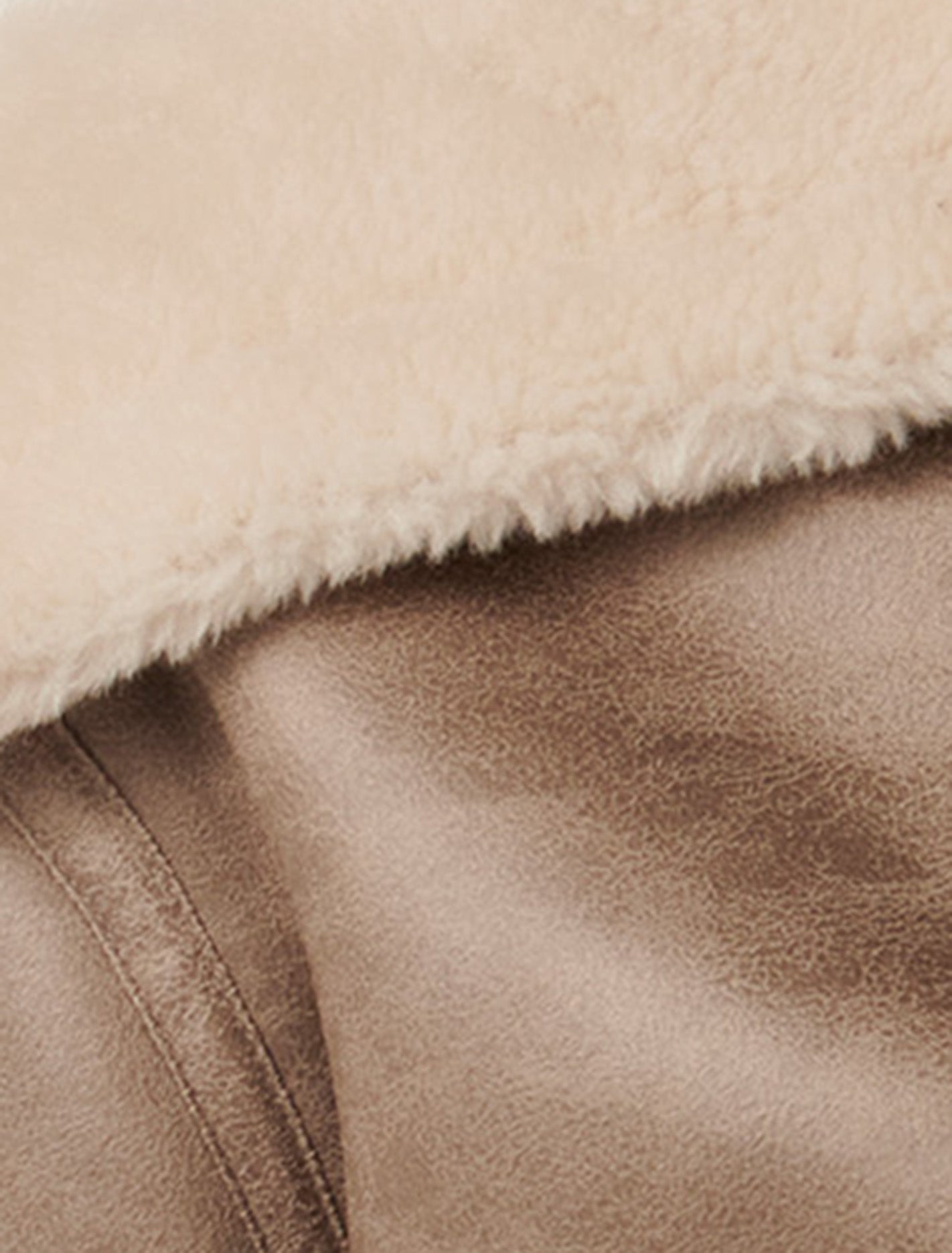 Jamie Shearling Top Collar Aviator Brown/Cream