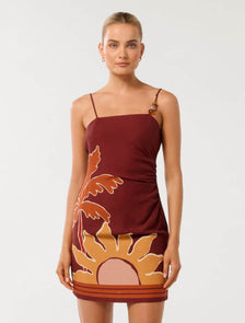 Kyla Beaded Mini Dress Dark Rio Tropical