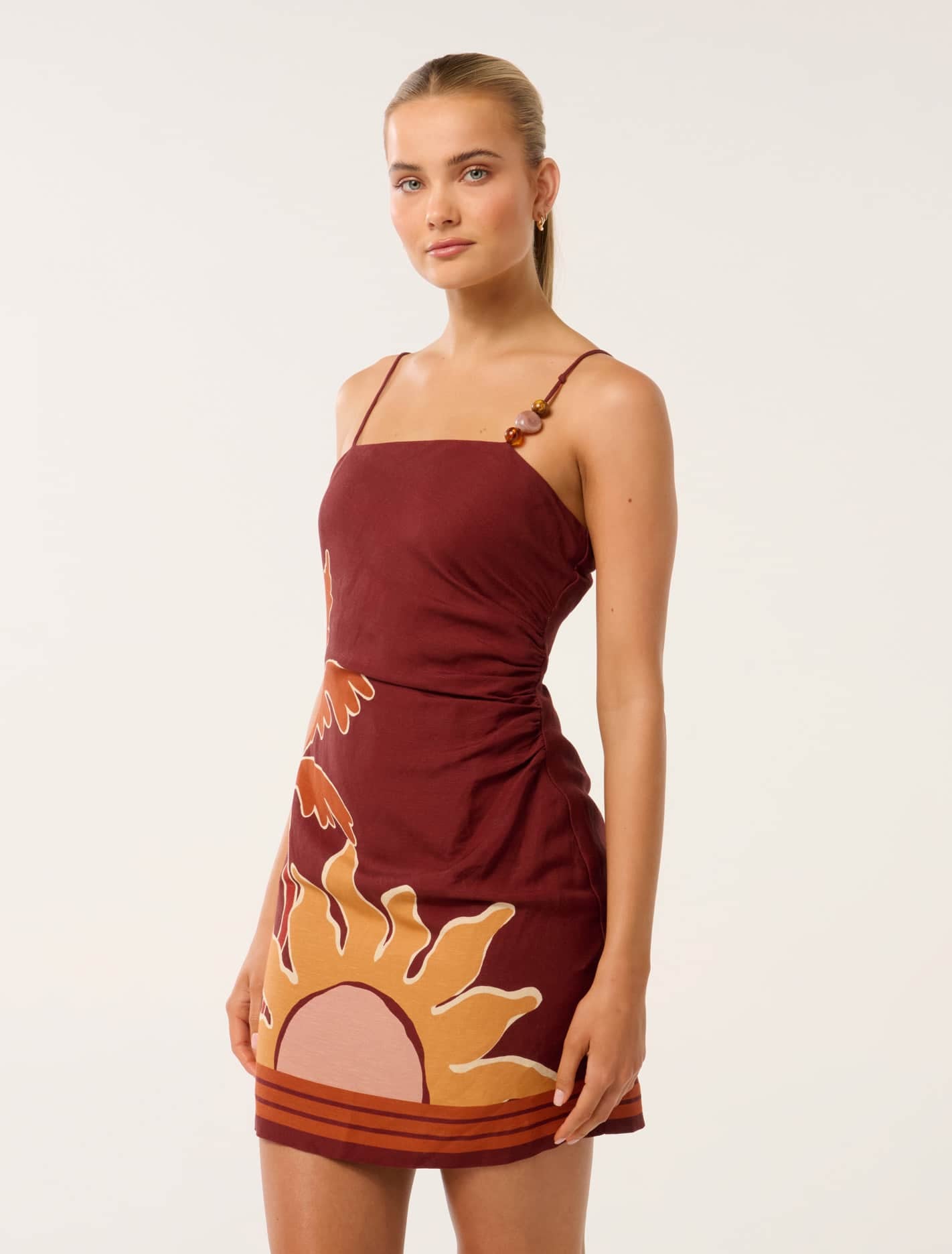 Kyla Beaded Mini Dress Dark Rio Tropical