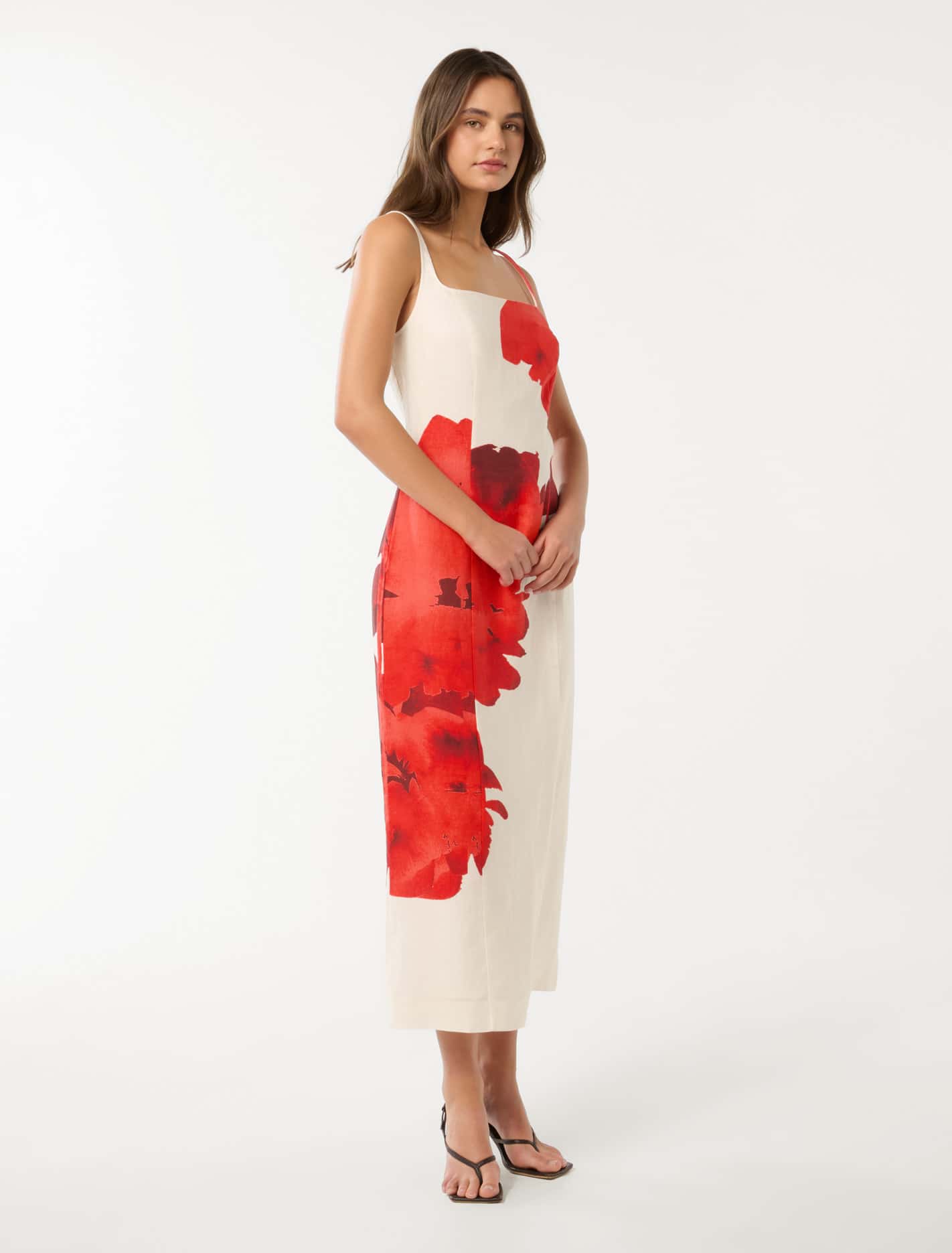 Mason Column Midi Dress Large Devi Floral