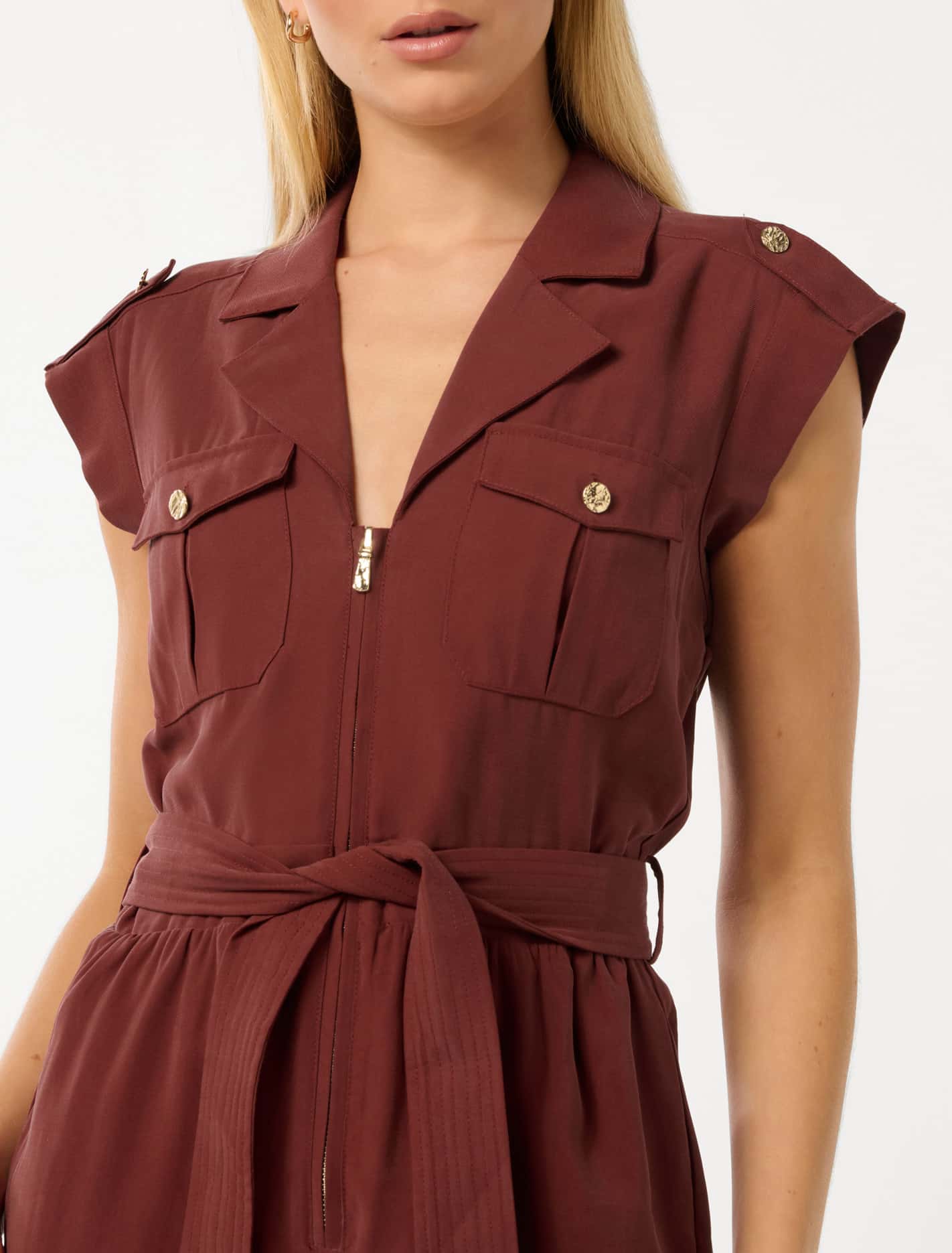 Elka Zip-Detail Playsuit Shiraz
