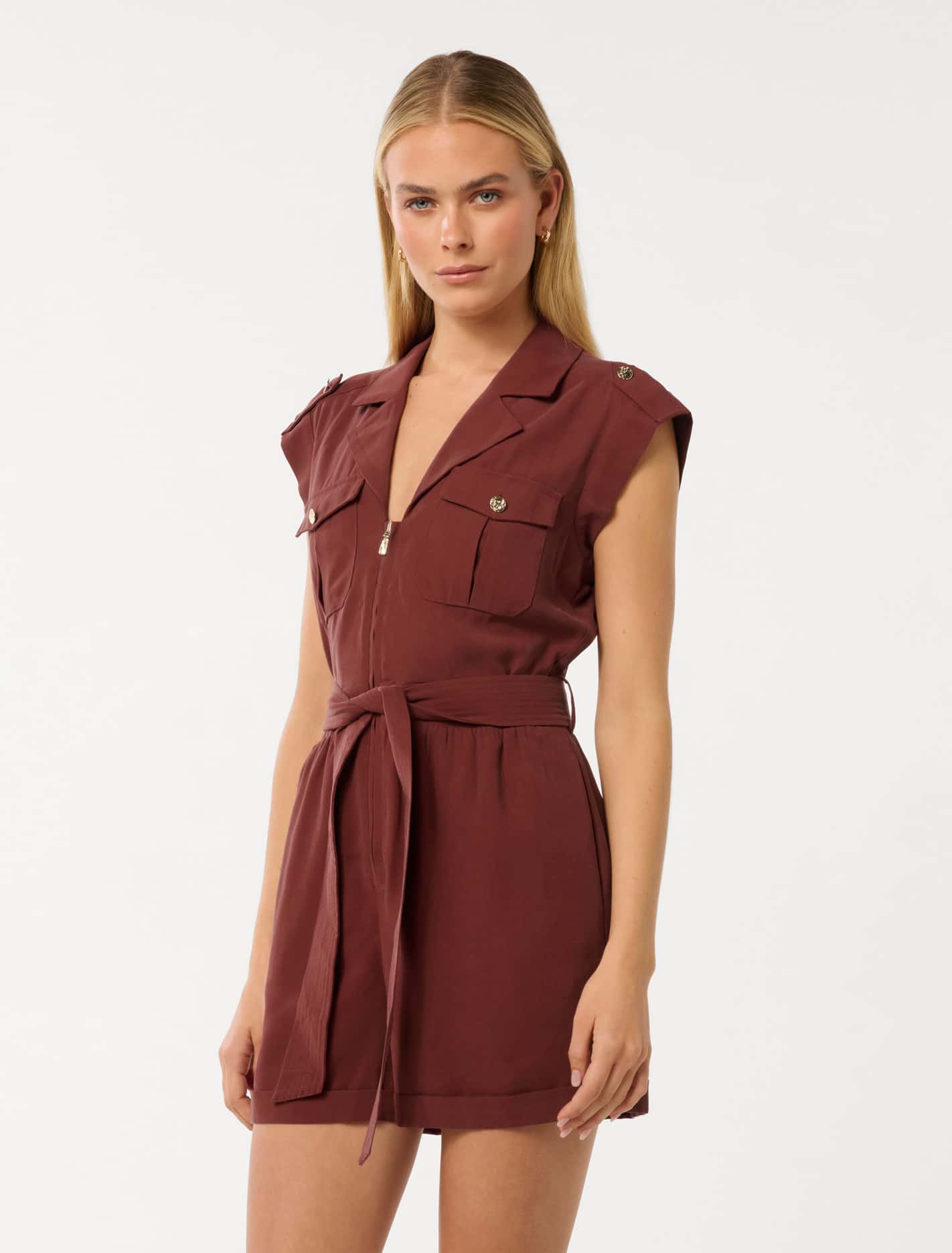 Elka Zip-Detail Playsuit Shiraz