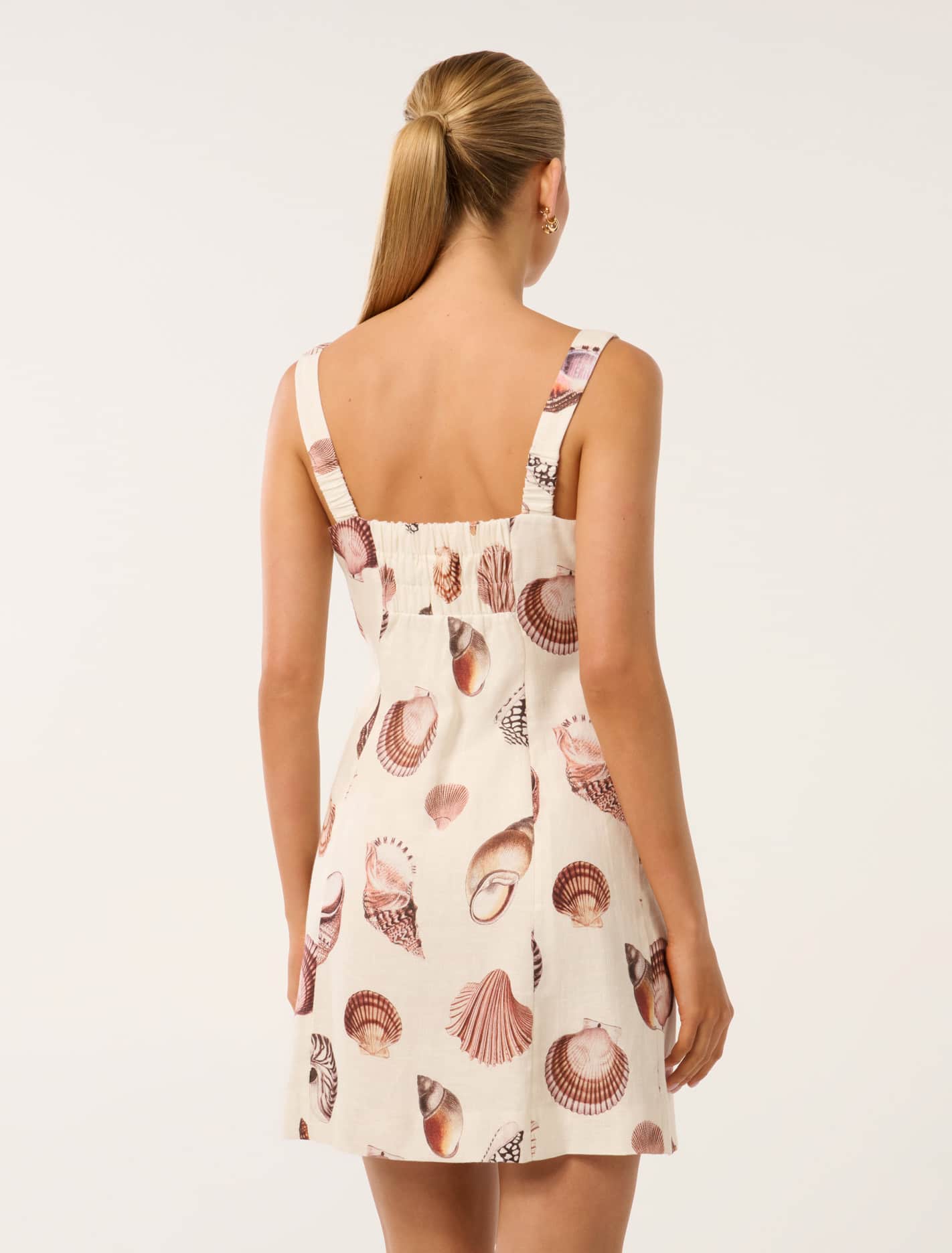 Lourdes Seamed Linen Mini Neutral Seashore