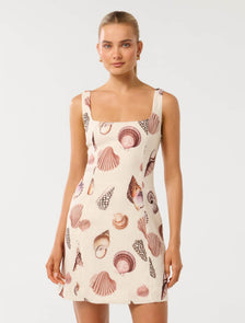 Lourdes Seamed Linen Mini Neutral Seashore