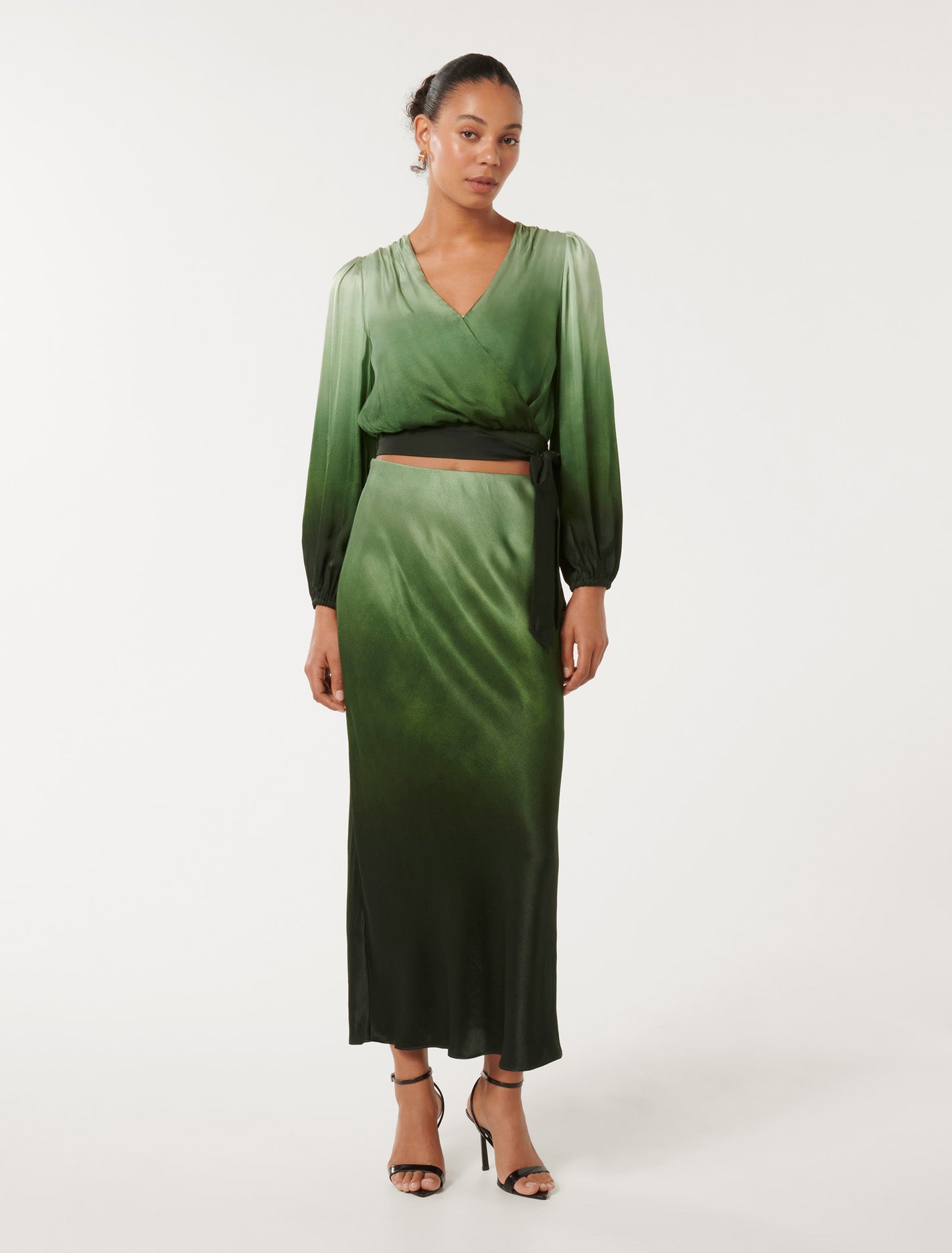 Bethany Ombre Blouse Sage Ombre