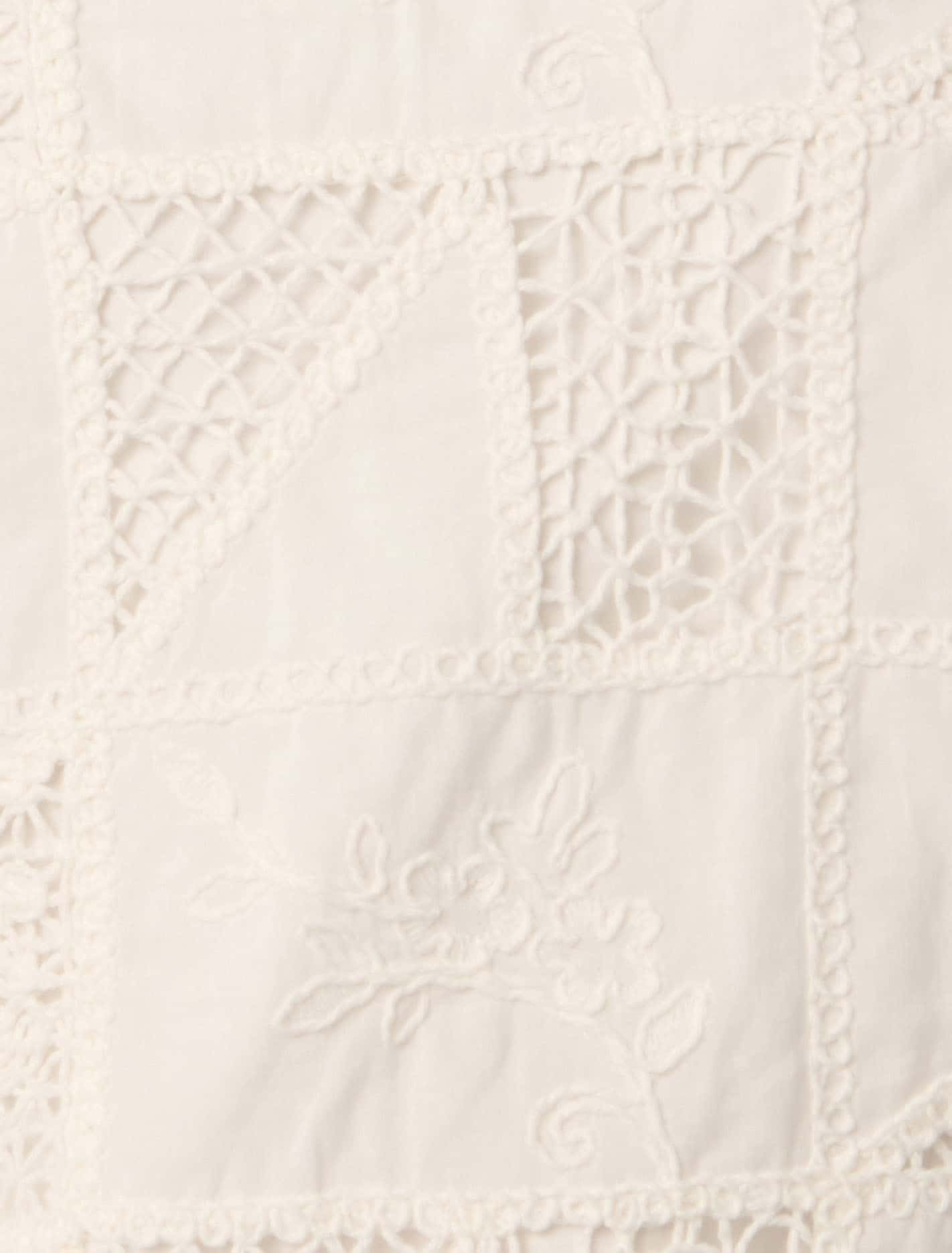 Katya Embroidered Top Porcelain