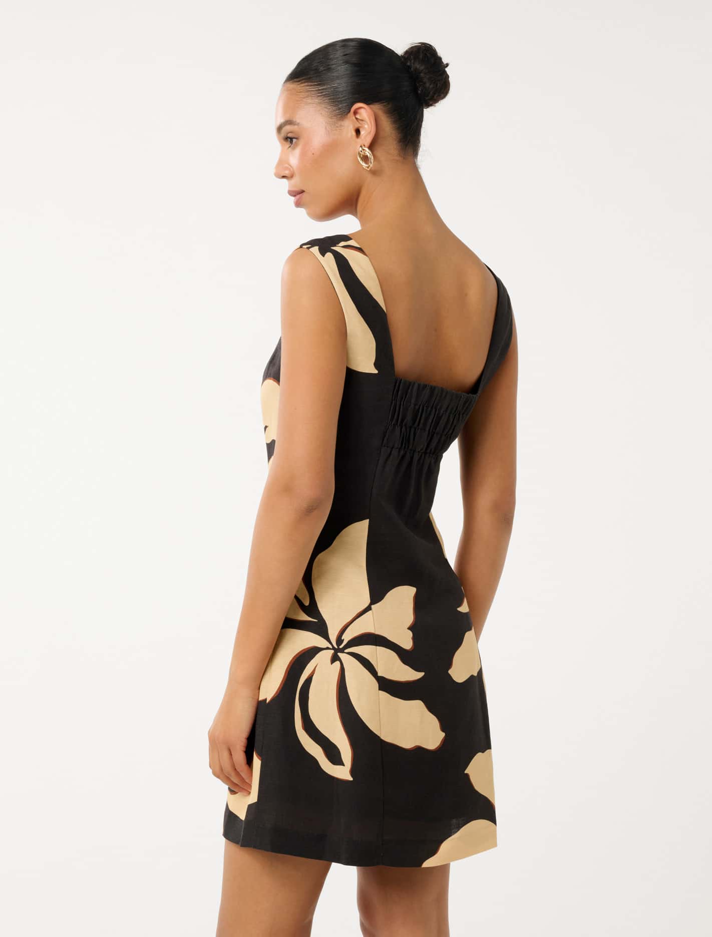 Cynthia Shirring Back Mini Marian Abstract