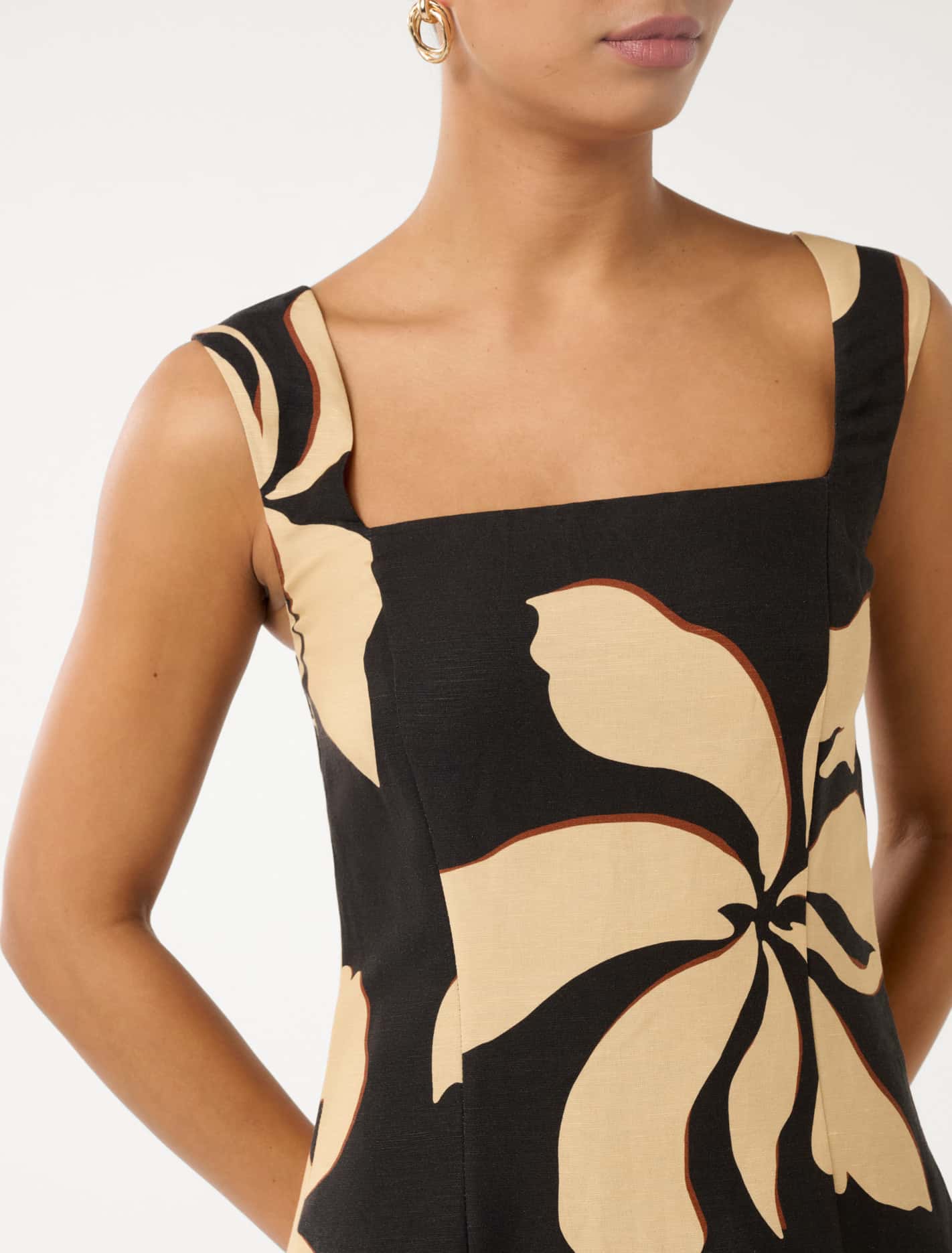 Cynthia Shirring Back Mini Marian Abstract