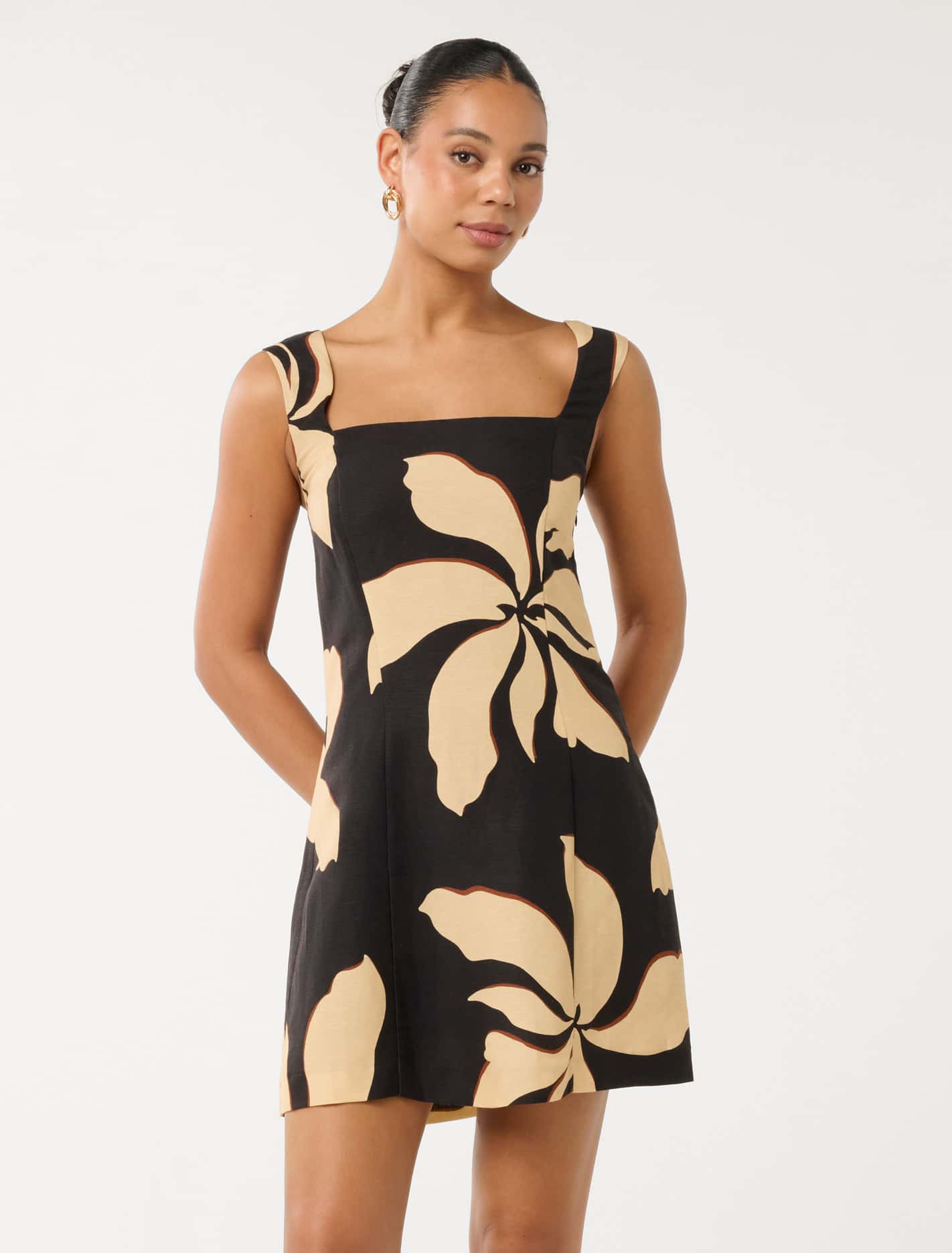 Cynthia Shirring Back Mini Marian Abstract