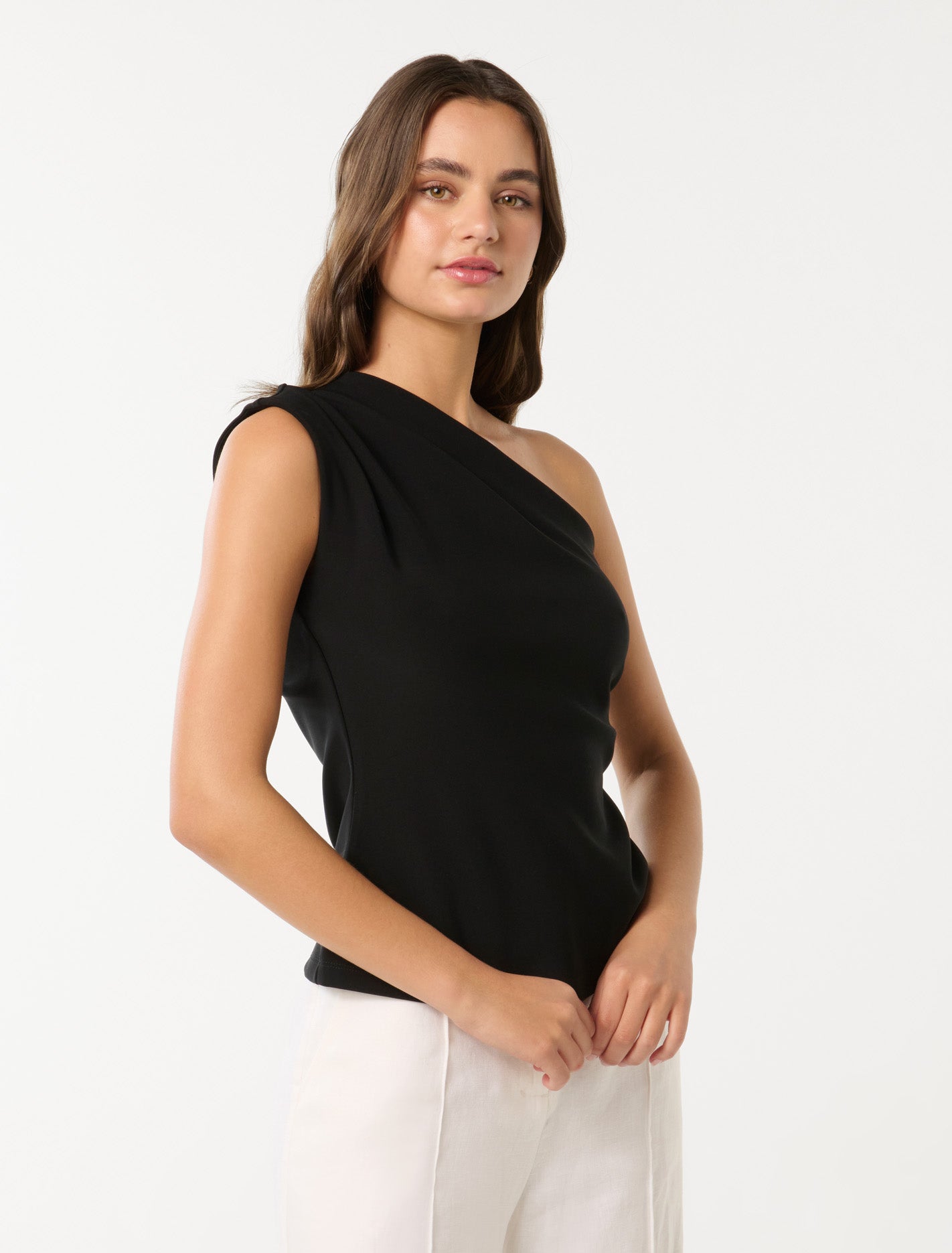 Cecilia One-Shoulder Top Black