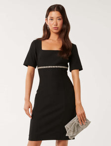 Lori Embellished Dress Black