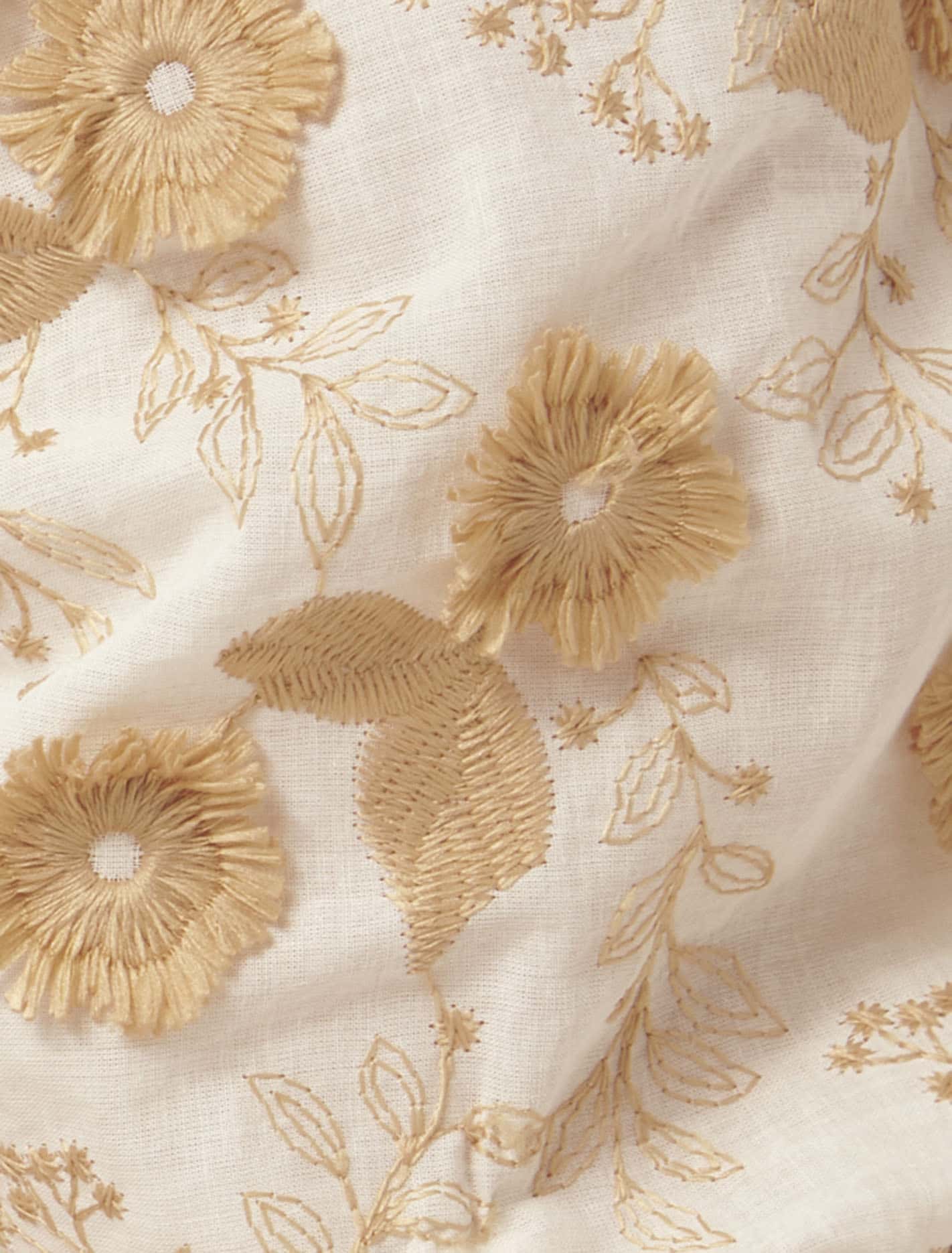 Camille Puff Sleeve Girls Dress Honey Yellow