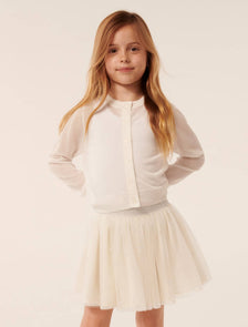 Juliet Gossamer Girls Cardigan White Cloud