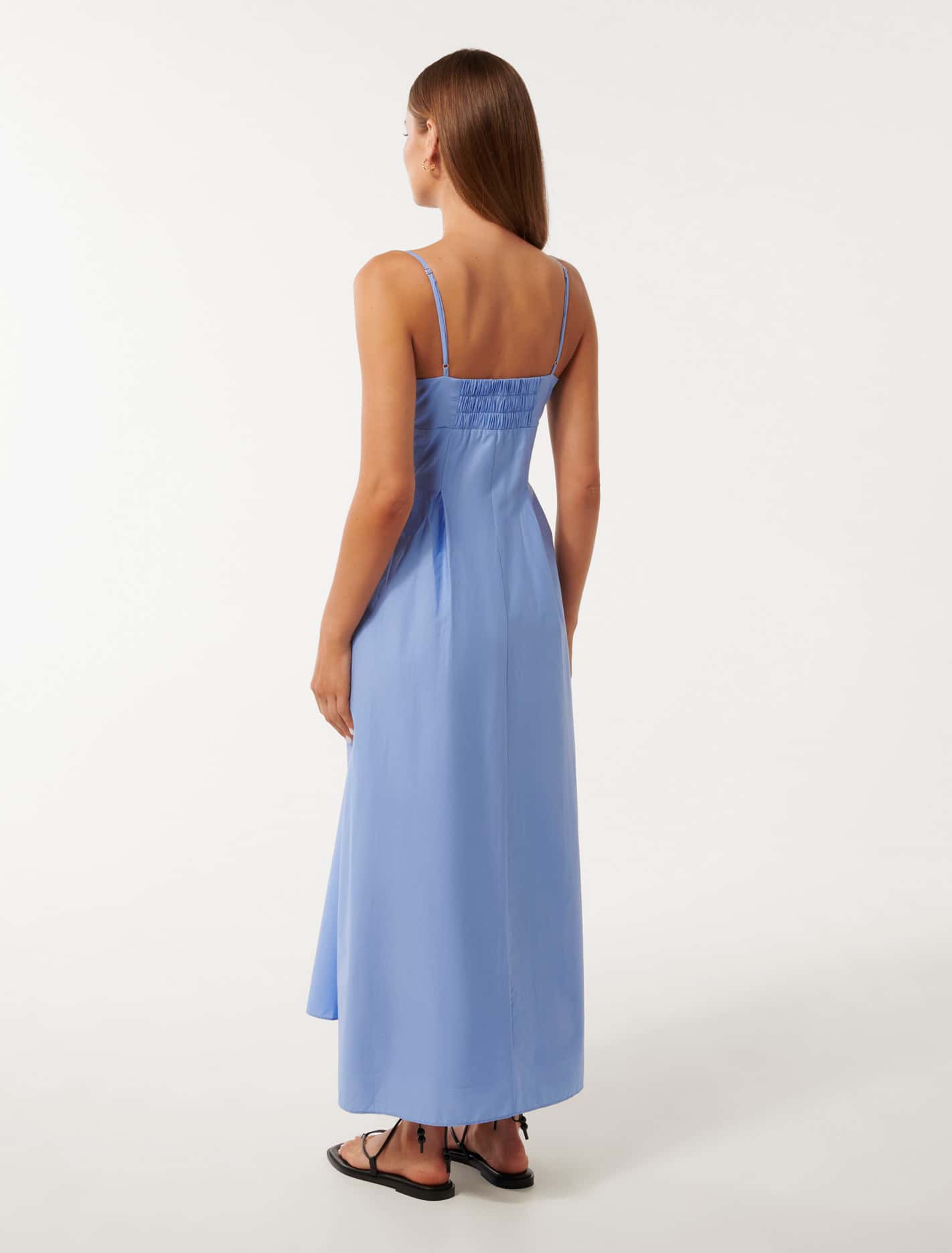 Courtney Cotton Midi Dress Hydrangea