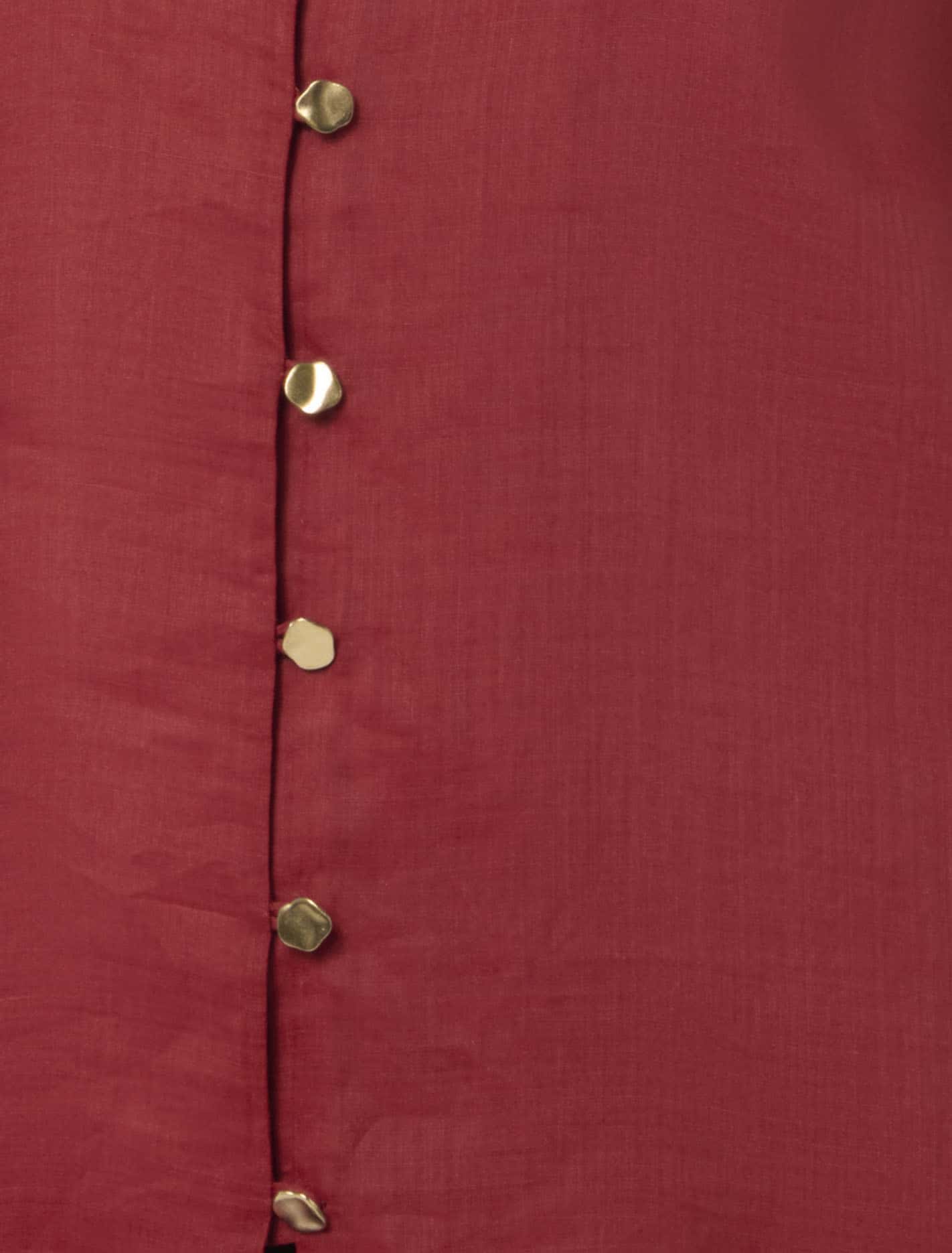Madison Flutter-Sleeve Blouse Crimson Red
