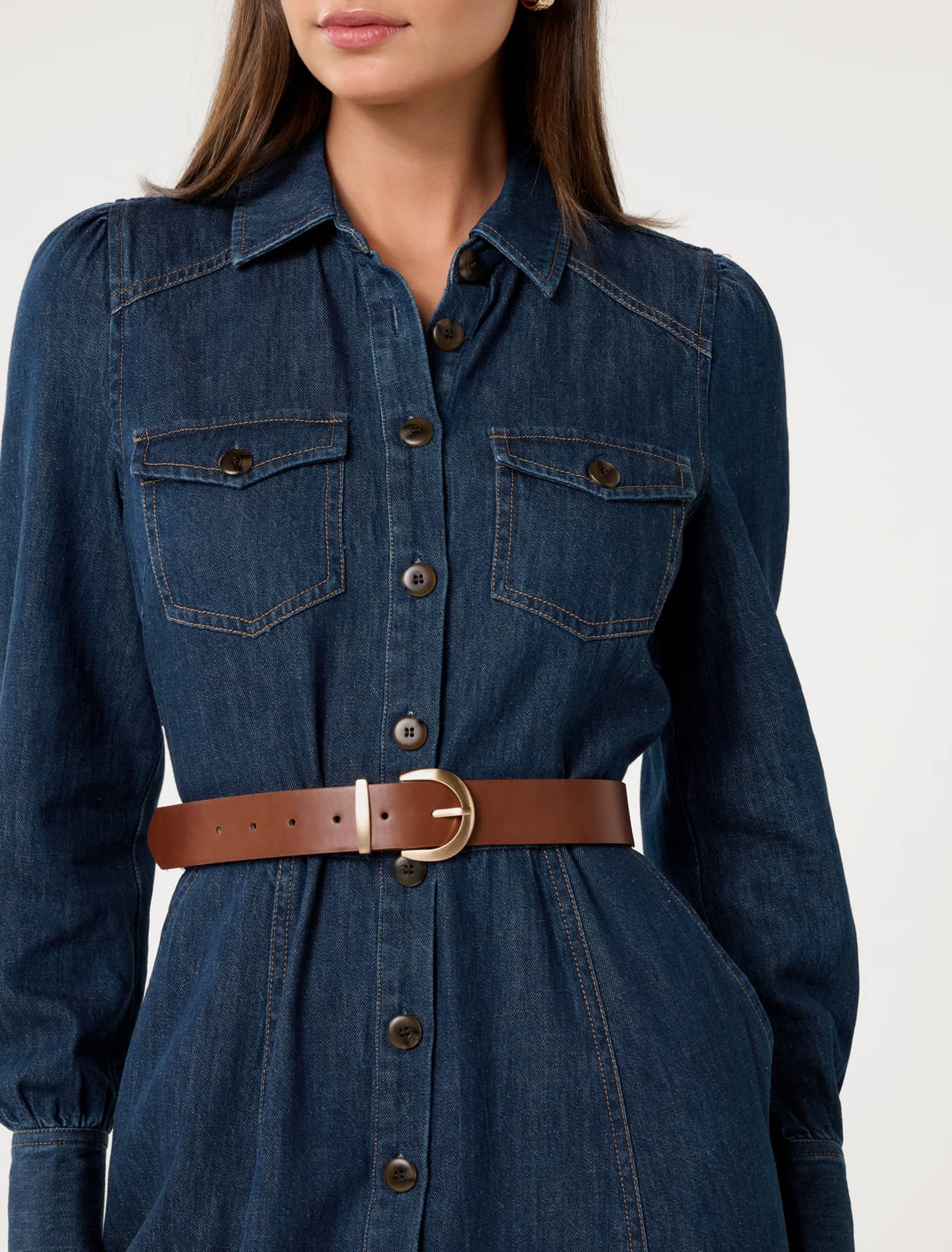 Elizabeth Denim Dress Dark Wash