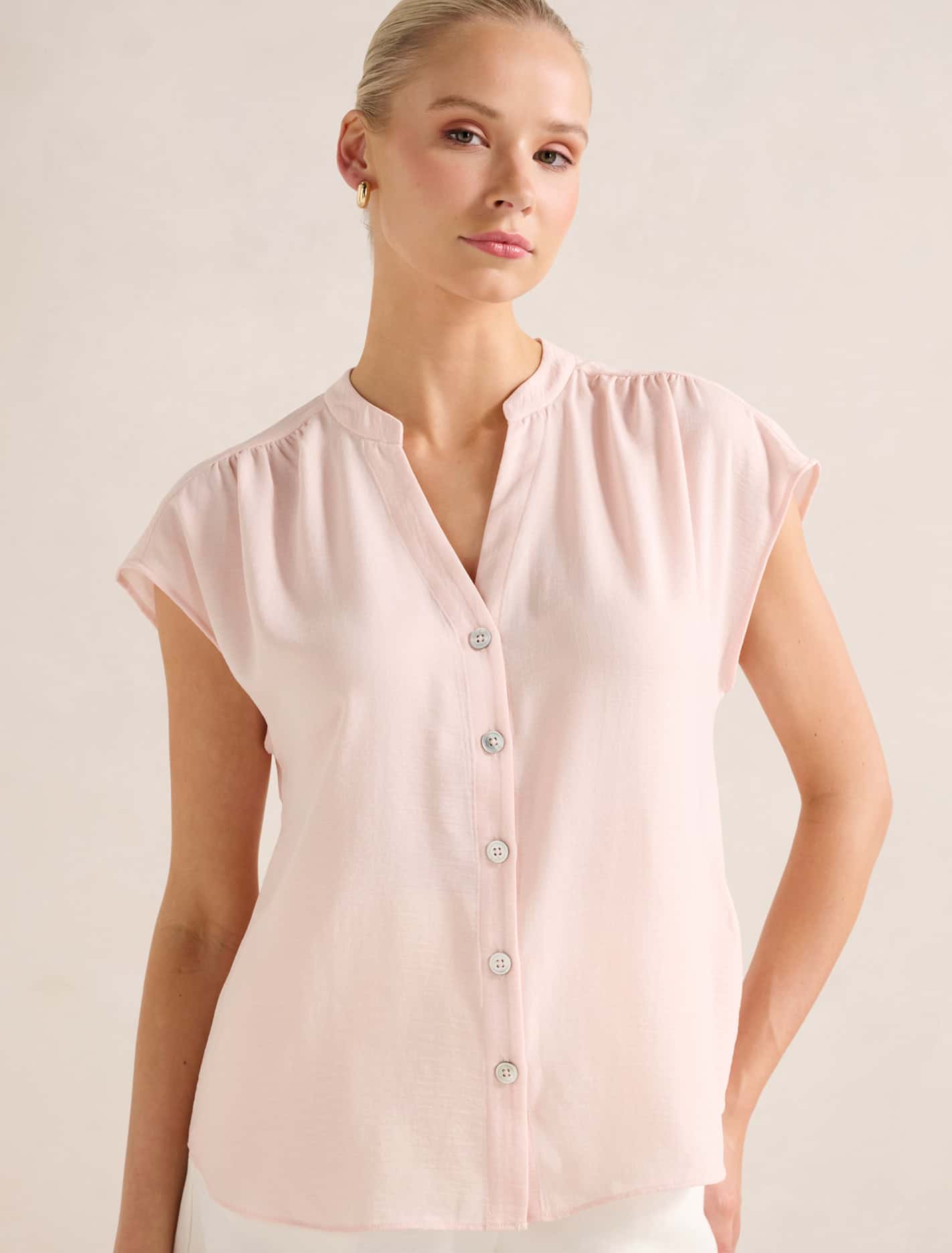 Venus Extended Shoulder Blouse Cotton Breeze