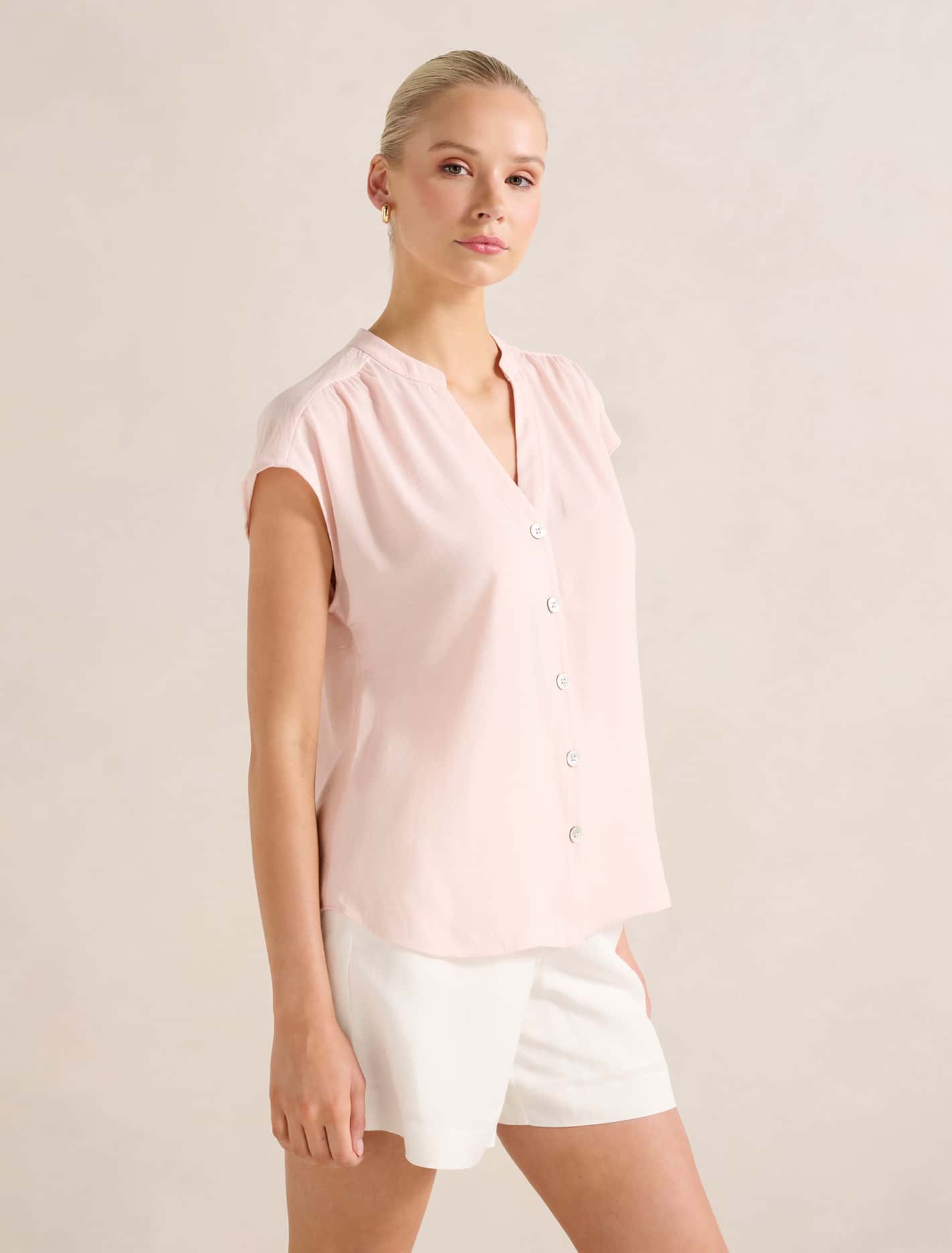Venus Extended Shoulder Blouse Cotton Breeze