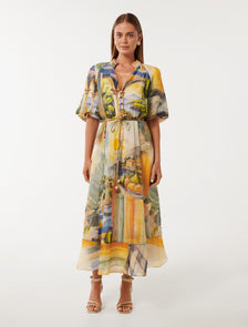 Viola Printed Midi Dress Tuscan Holiday