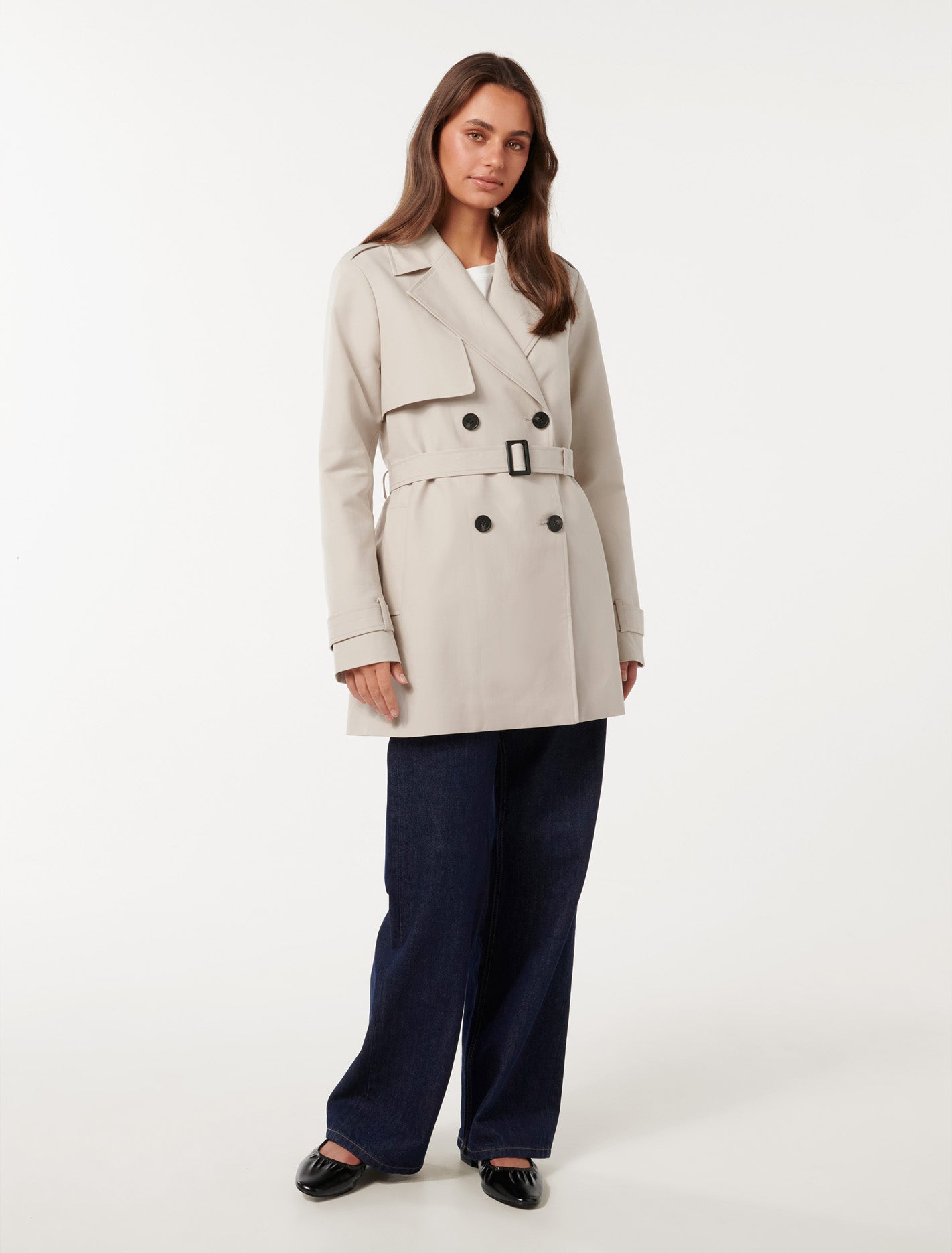Rhea Trench Coat Neutral