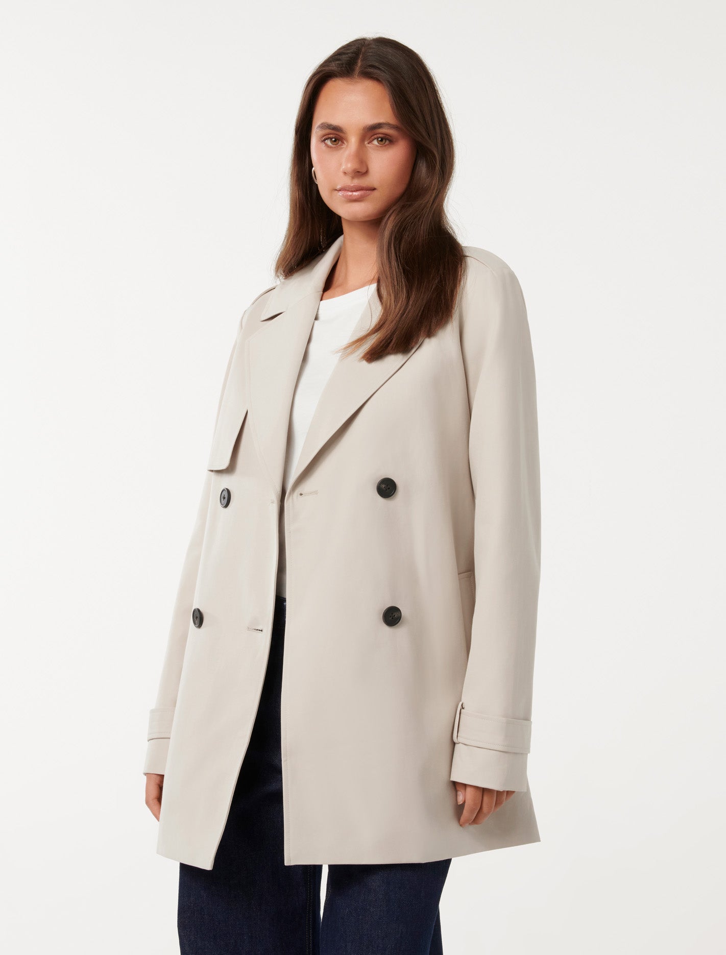 Rhea Trench Coat Neutral