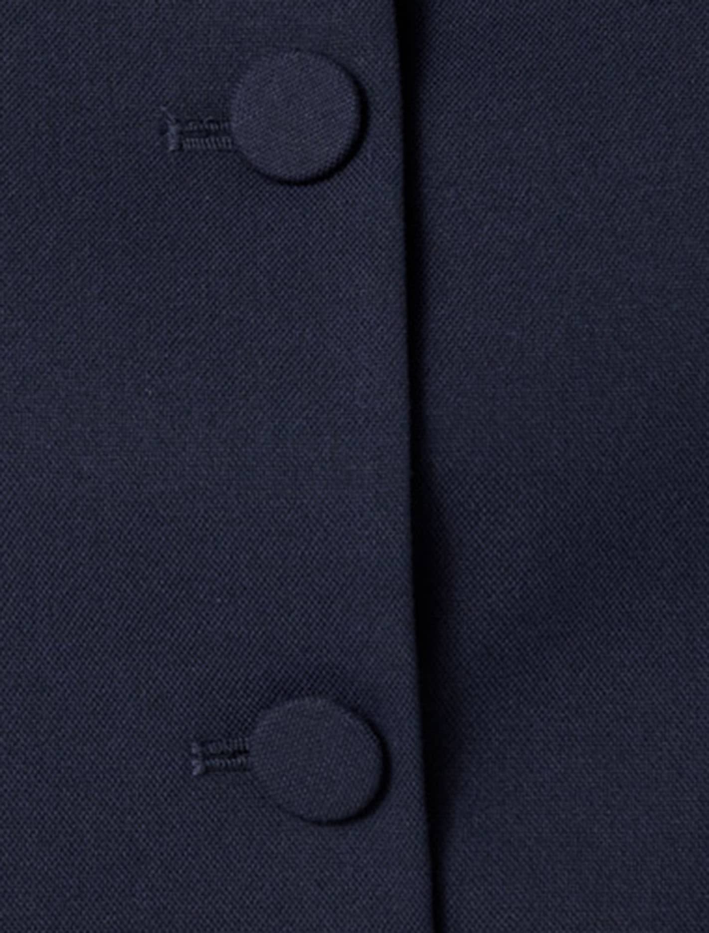 Tanya Cropped Top Collar Jacket Royal Navy Suit