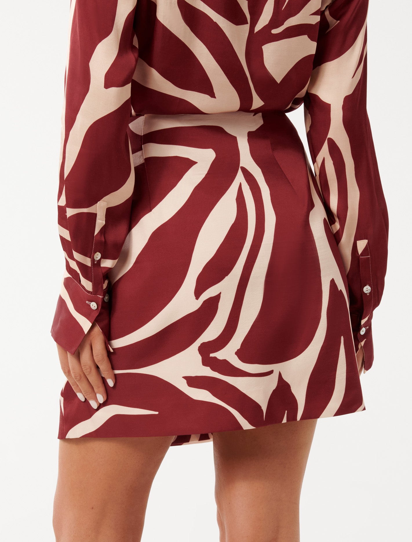 Harvey Wrap Mini Skirt Dark Drew Co-ord