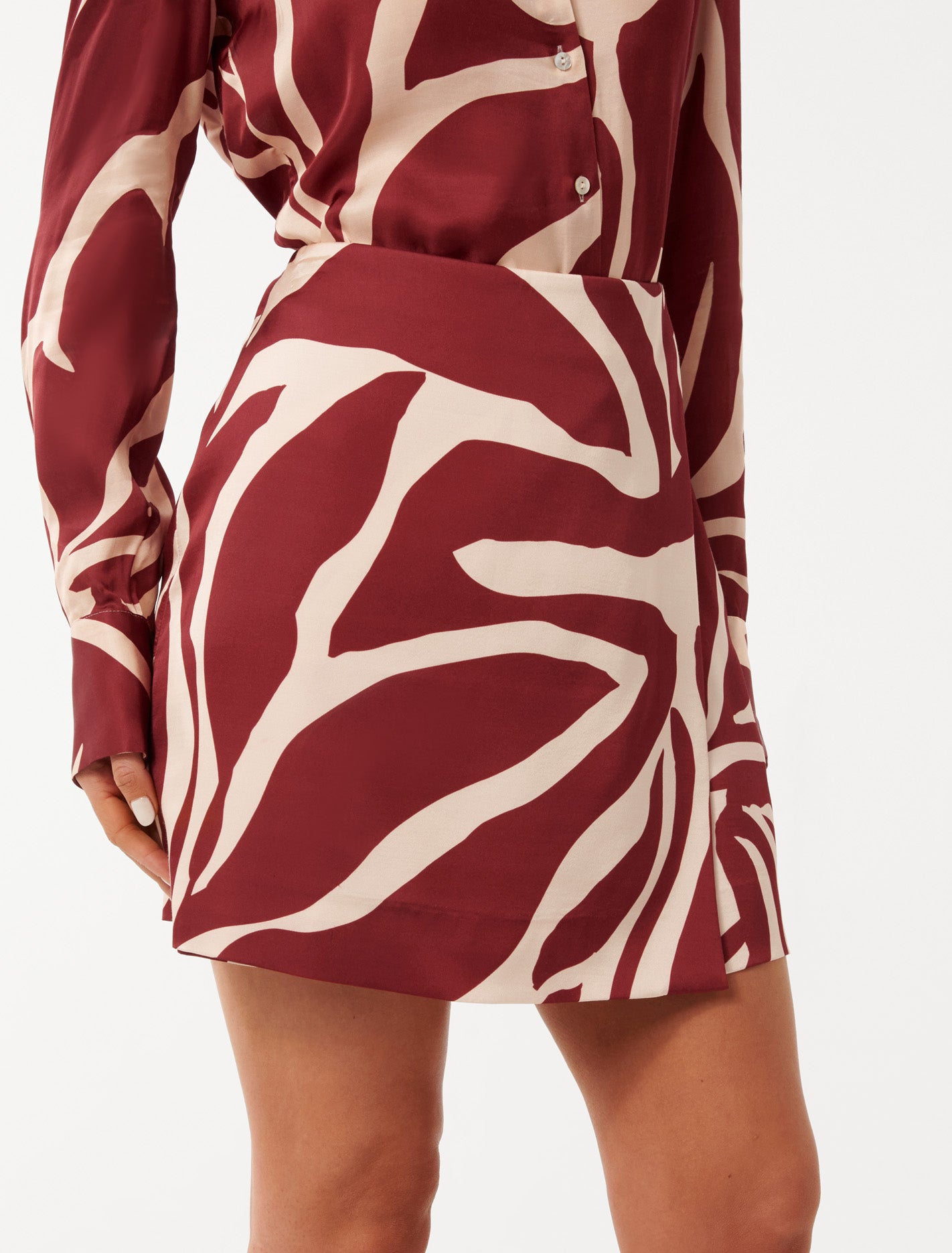 Harvey Wrap Mini Skirt Dark Drew Co-ord
