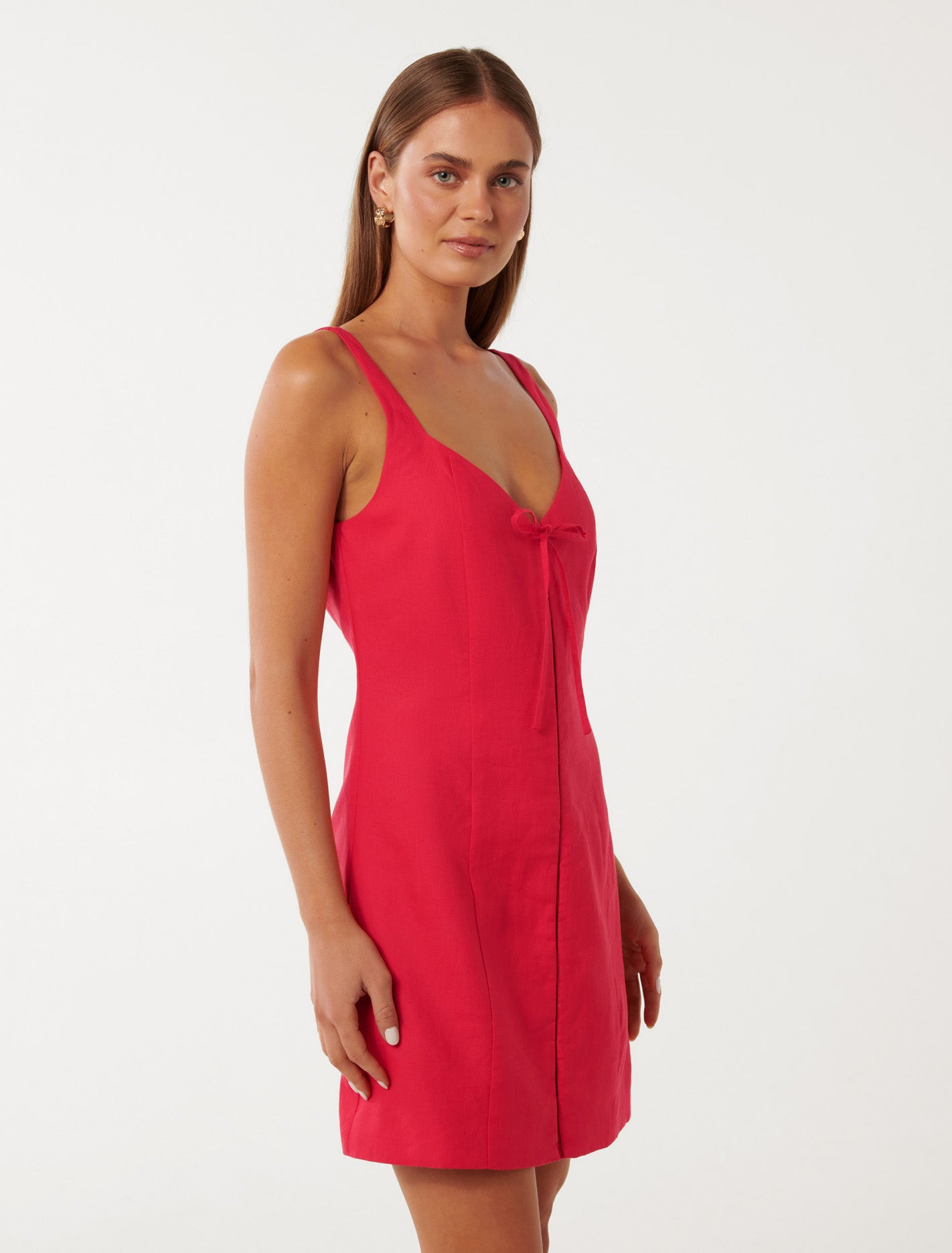 Monica Bow-Front Mini Dress Heirloom Tomato