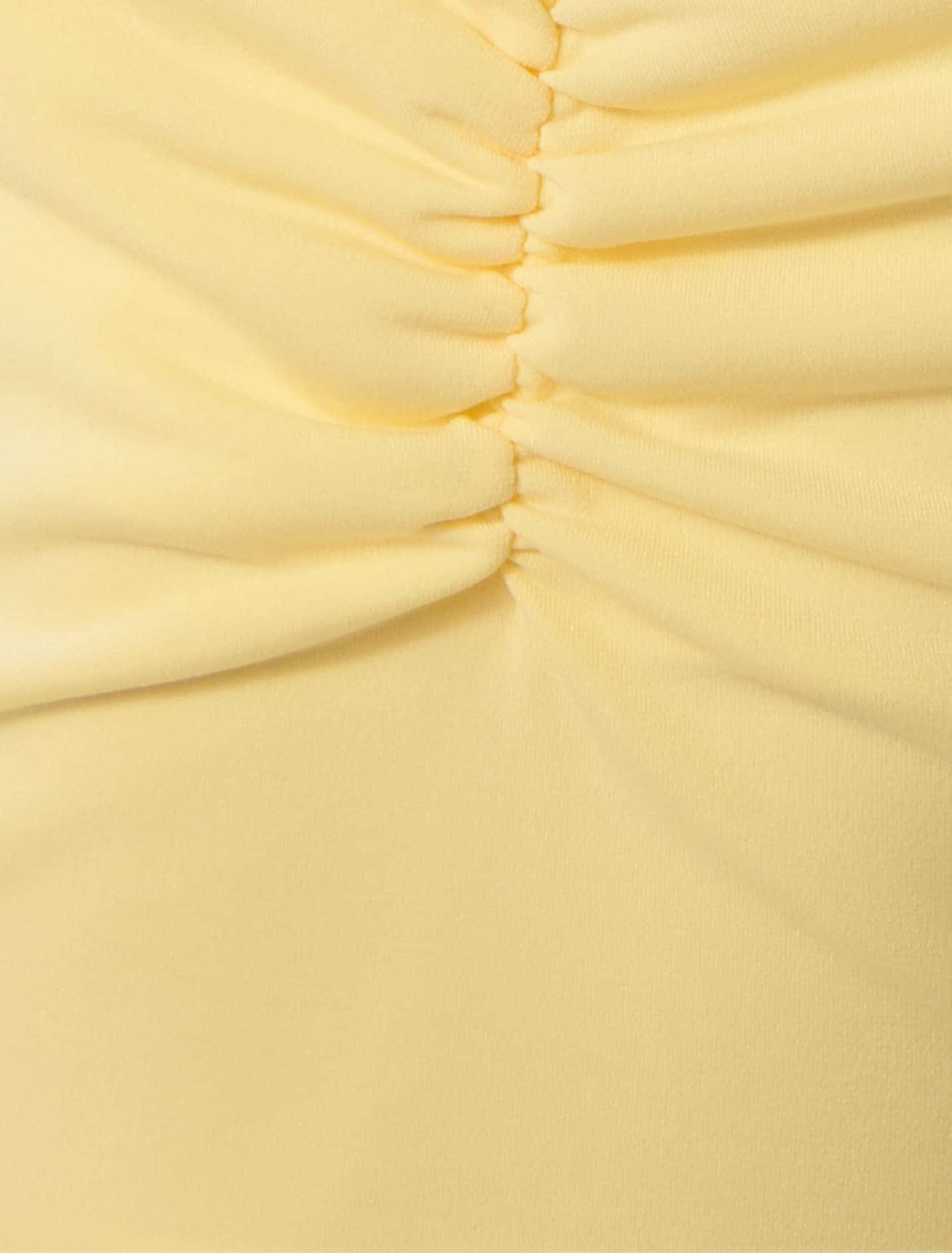 Summer Halter Low Back Dress Pale Banana