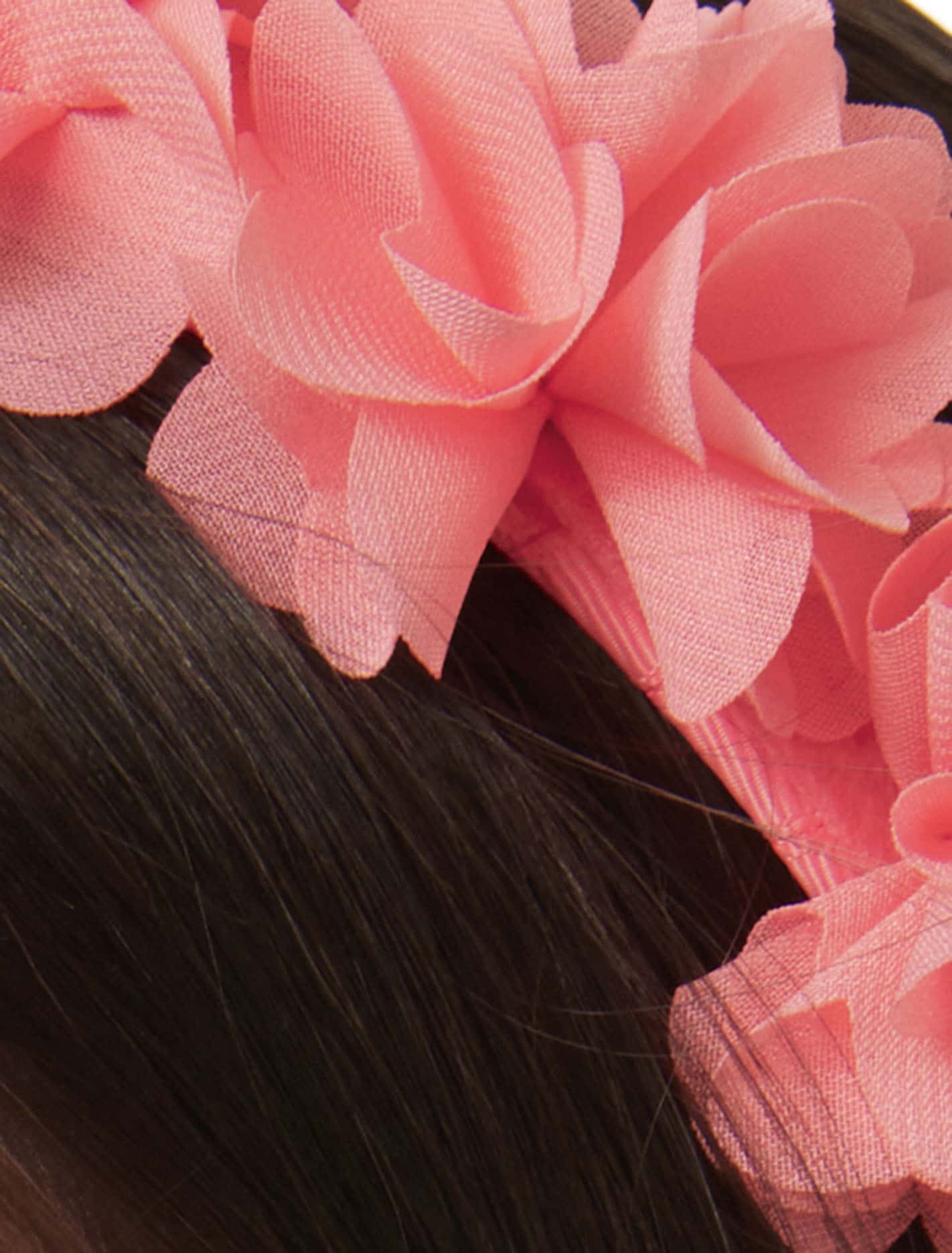 Penelope Soft Tulle Flower Headband Geranium Pink