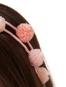 Ophelia Pom Pom Headband Pink Multi
