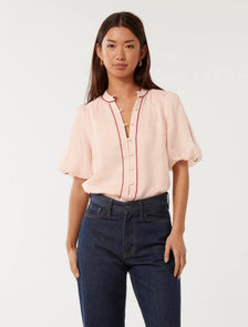 Perry Piping Blouse Misty Pink