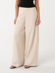 Harriet Pleat Wide Leg Pant Cloud
