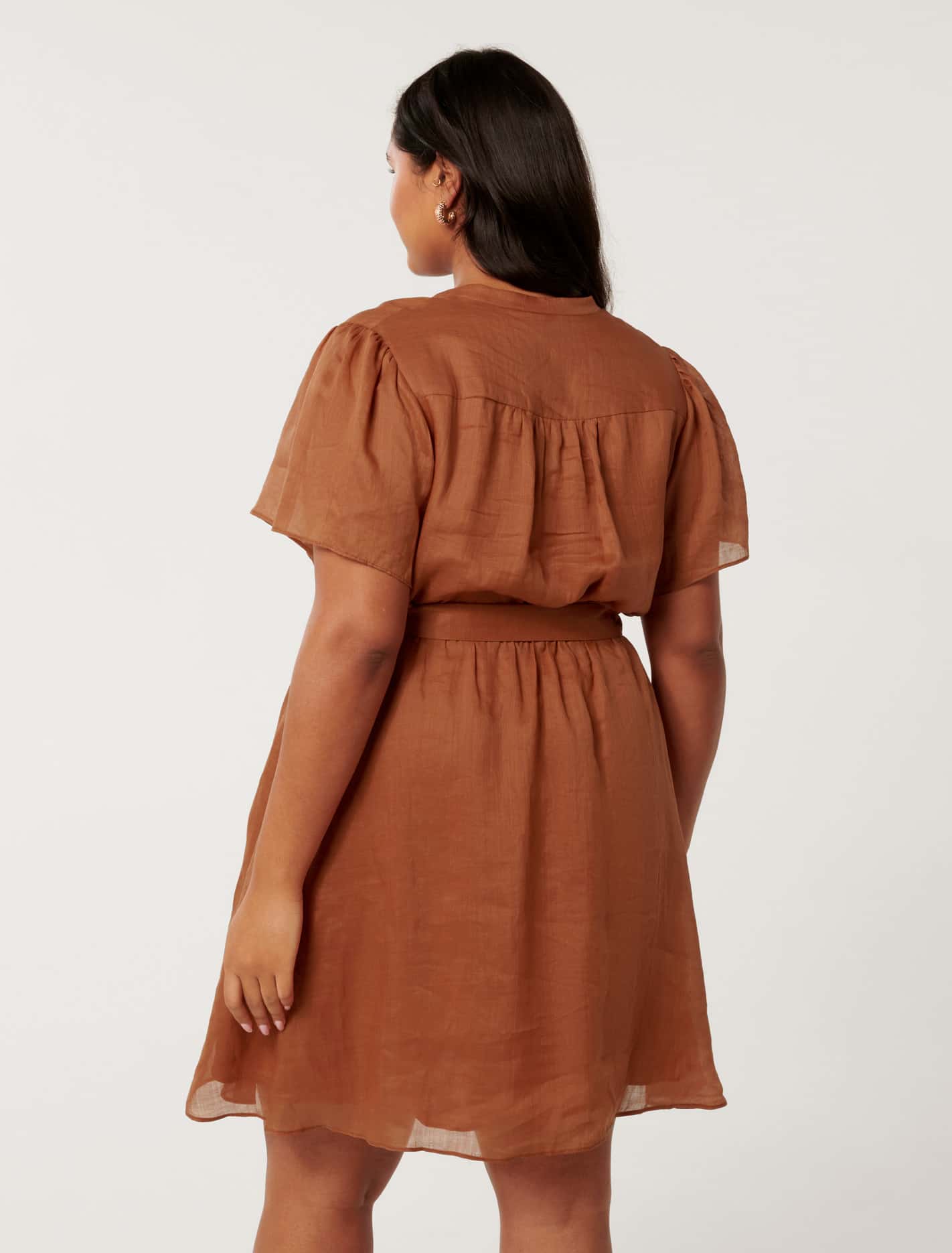 Logan Curve Flutter Sleeve Mini Mocha Bisque