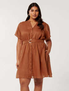 Logan Curve Flutter Sleeve Mini Mocha Bisque