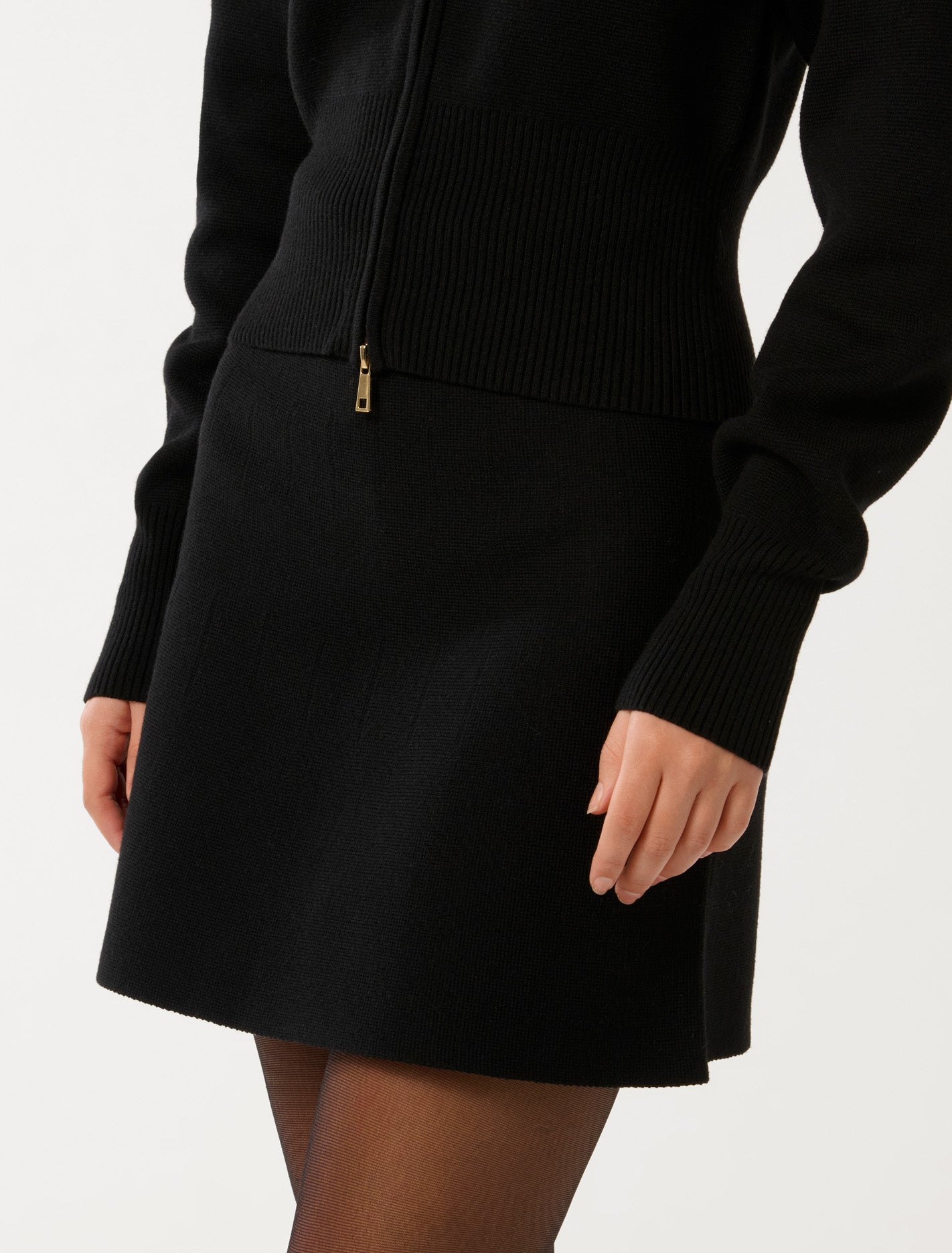 Tia Knit Co-ord Mini Skirt Black