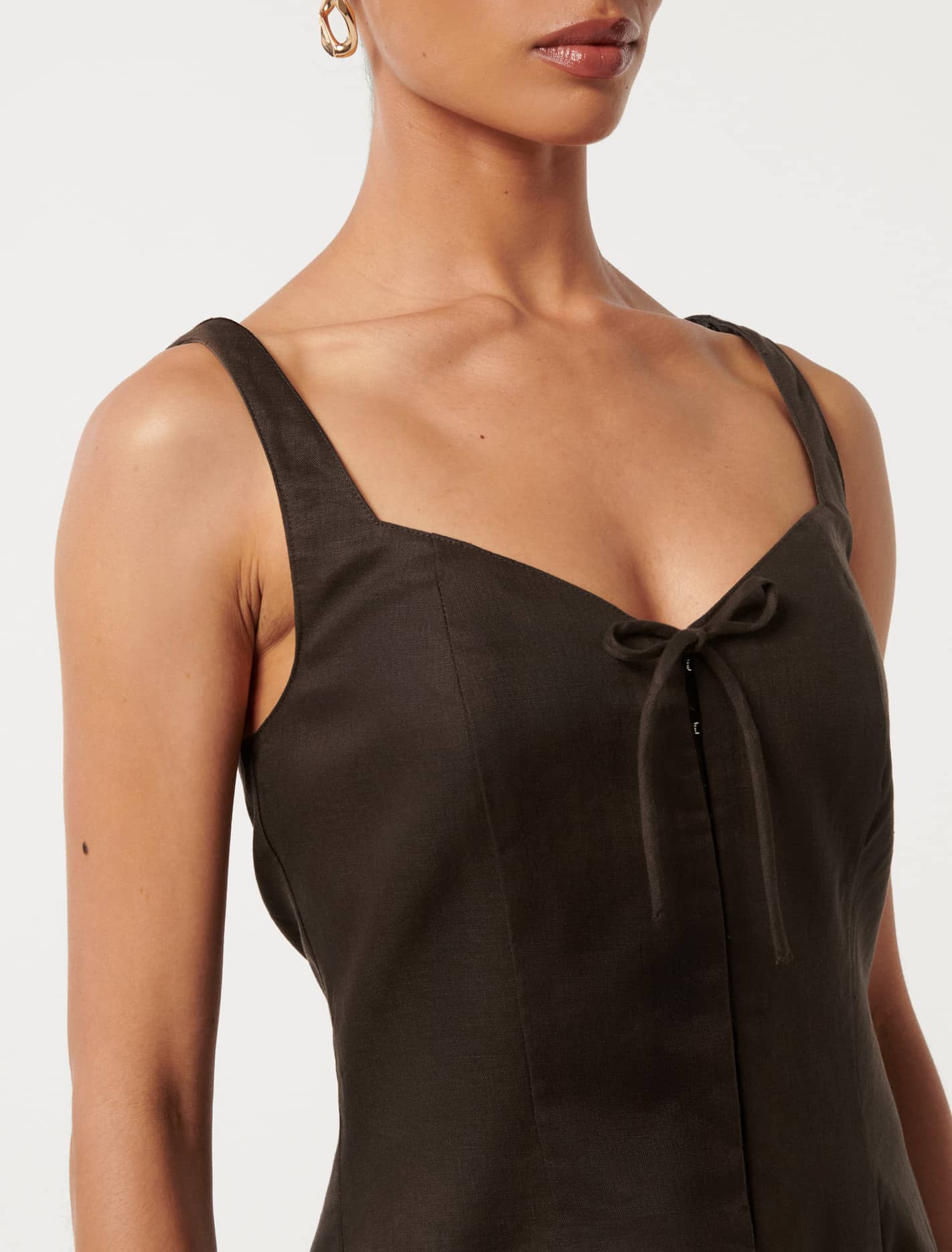 Monica Petite Bow Front Hook & Eye Mini Dark Chocolate