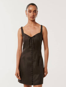 Monica Petite Bow Front Hook & Eye Mini Dark Chocolate