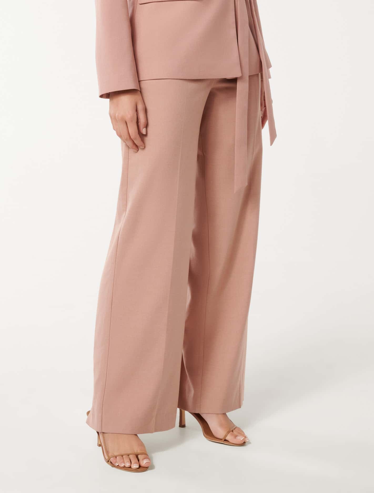 Iris Wide Leg Pant Soft Pink Suit