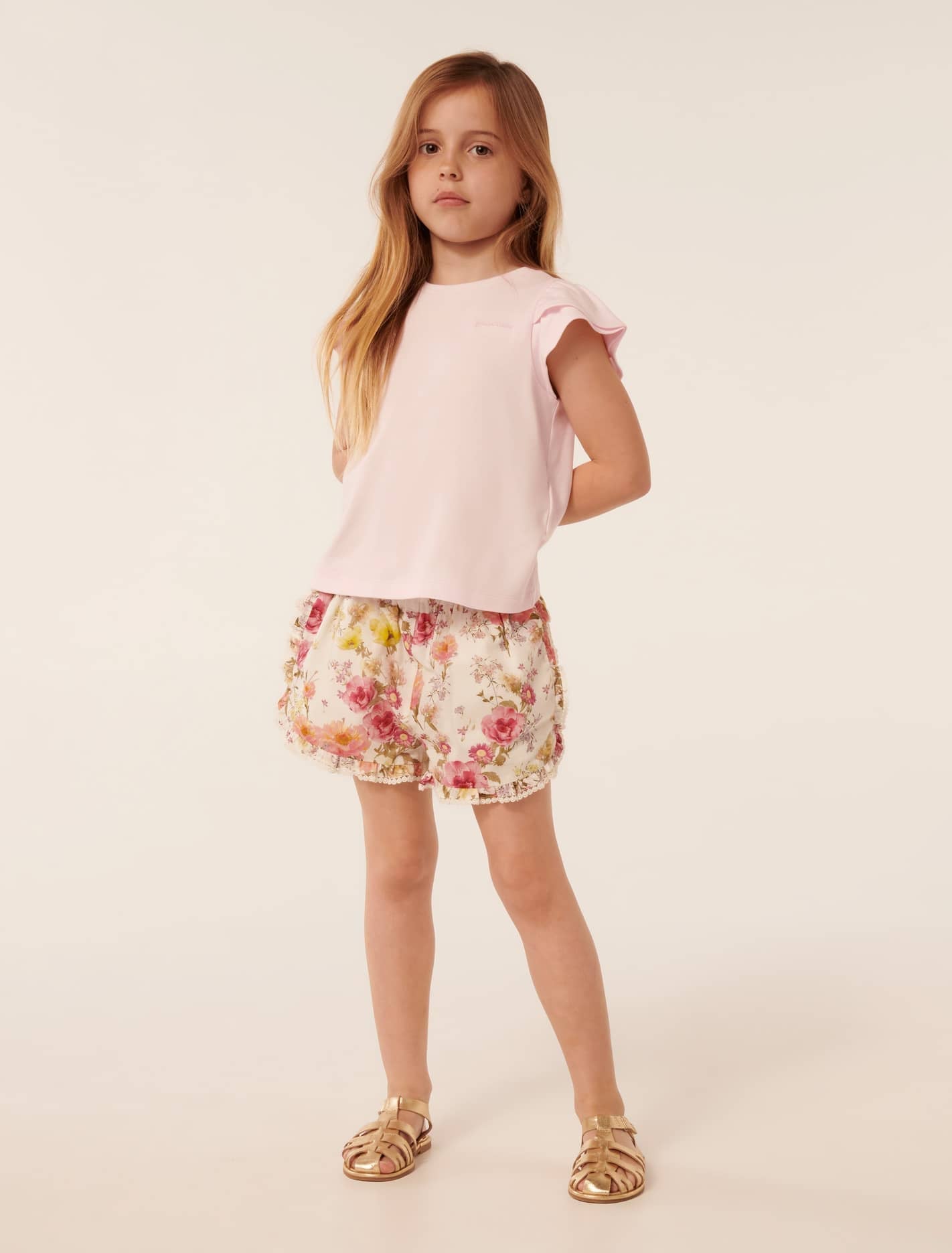Bijou Embroidered T-Shirt Pink Marshmallow