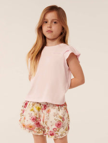 Bijou Embroidered T-Shirt Pink Marshmallow