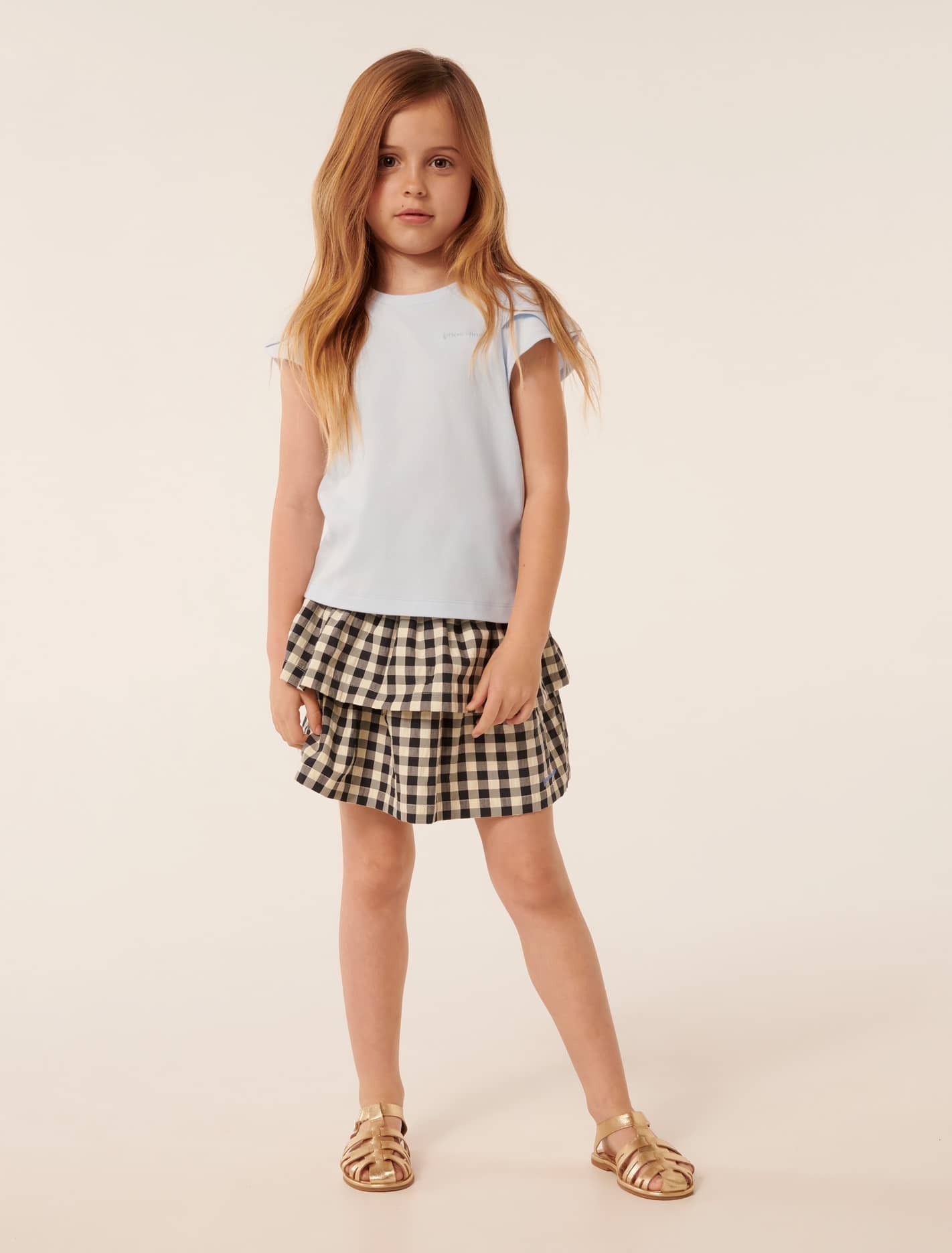 Bijou Embroidered T-Shirt Sky Blue