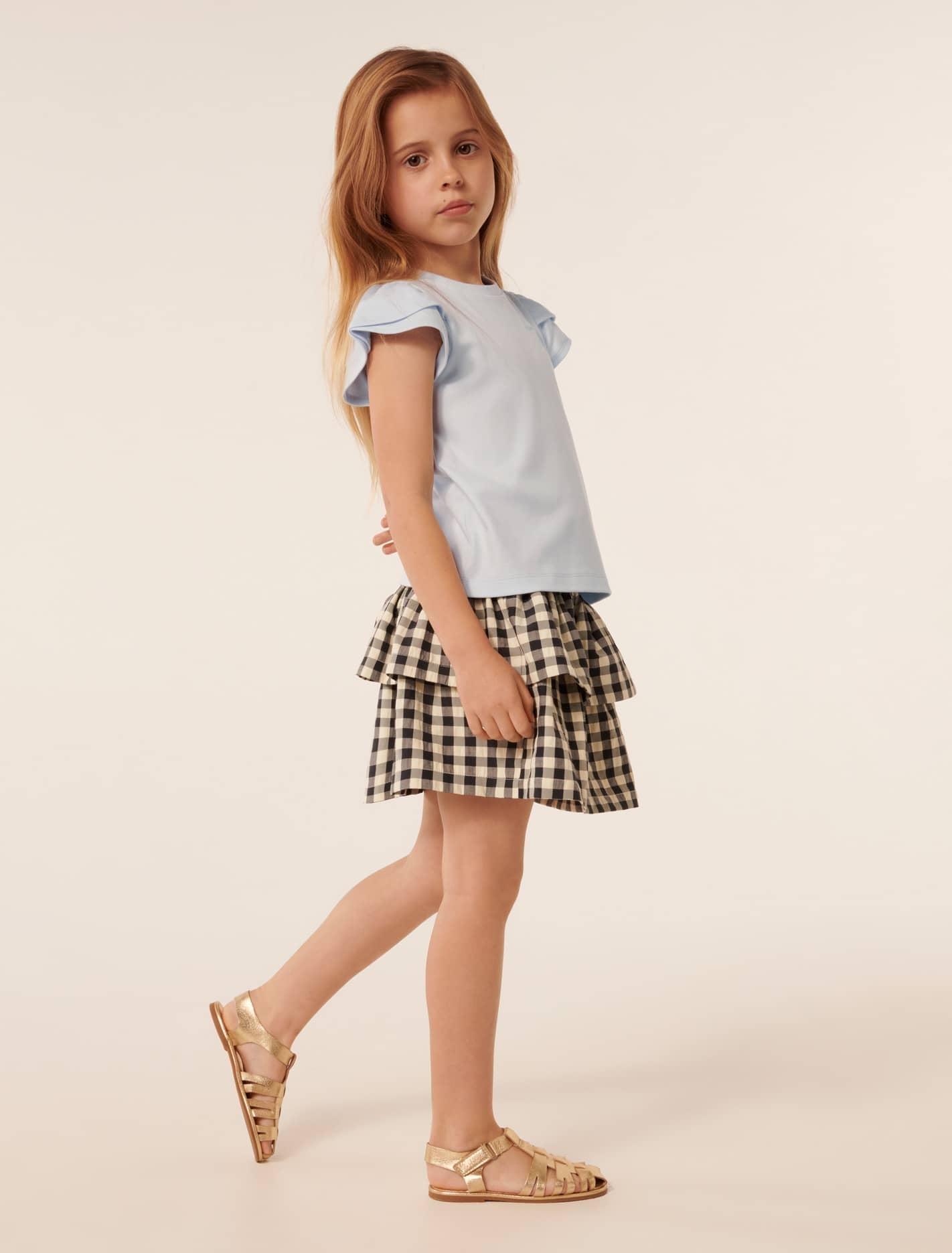Bijou Embroidered T-Shirt Sky Blue