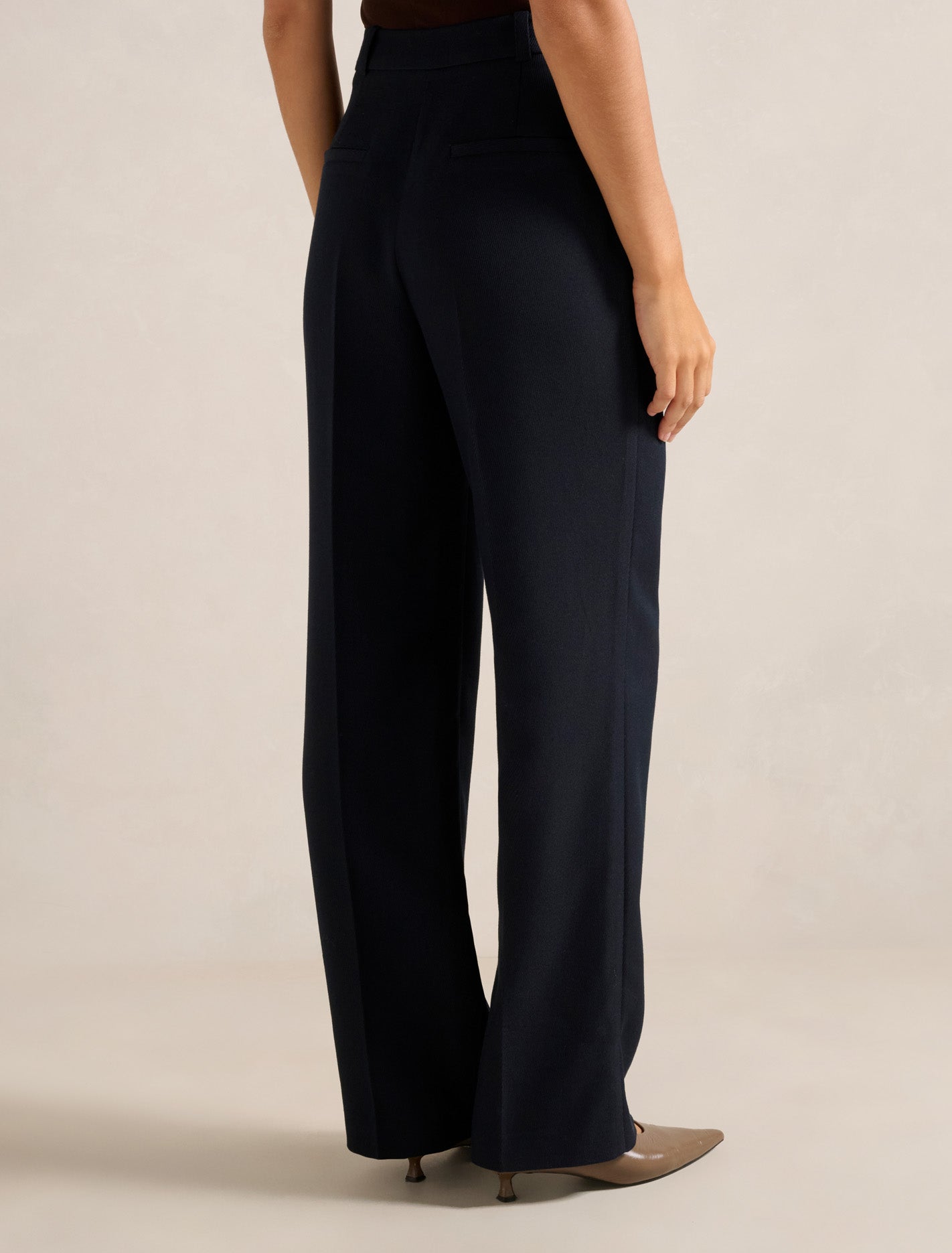 Carson Twill Straight-Leg Pants Navy Suit