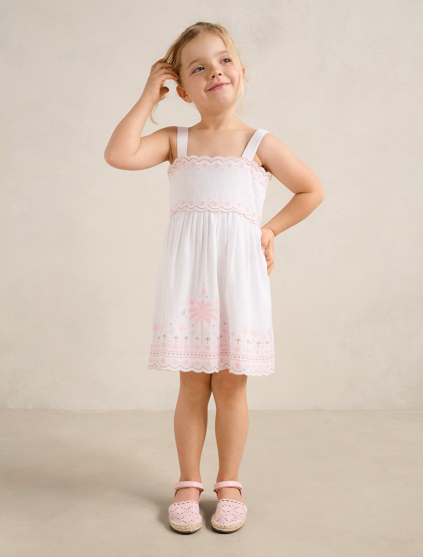 Janis Broderie Girls Dress  Seychelles Embroidery