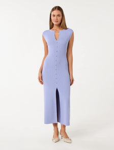 Aster Hook and Eye Detail Midi Dress Baby Lavender