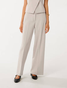 Cari Straight-Leg Pants Light Pebble Suit